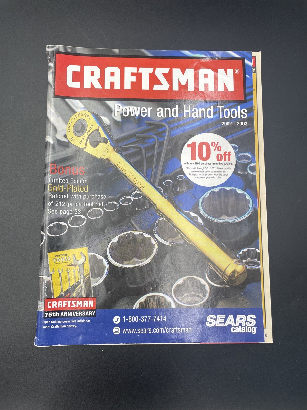 Sears Craftsman Power & Hand Tool Catalog 2002 2003 Mailer 181 Pages