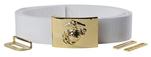 USMC Marine Corps NCO Parade & Ball Dress Blues White Belt with Buckle Official