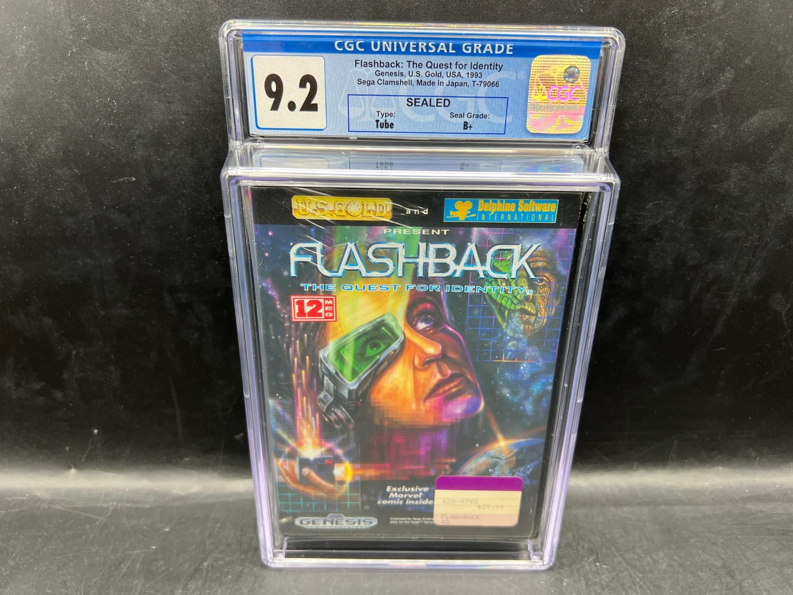 Flashback The Quest for Identity Sega Genesis CGC 9.2 B+ FACTORY SEALED WATA VGA