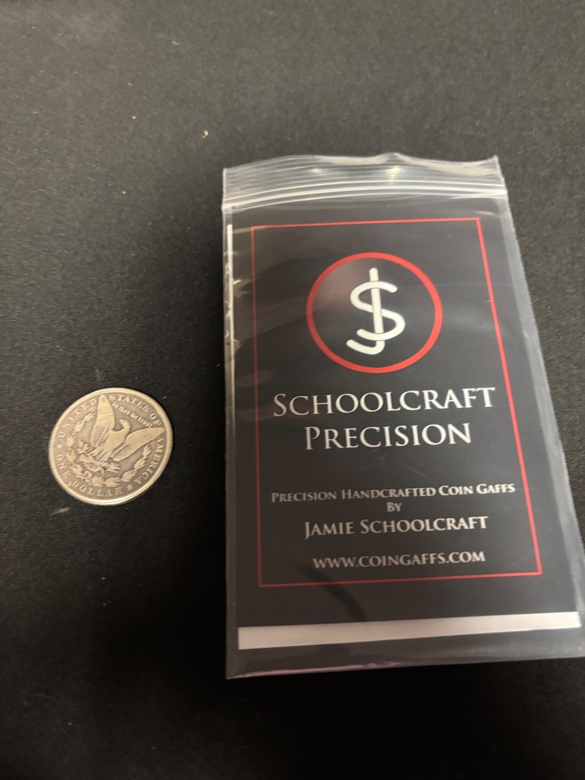 SchoolCraft Precision Gravity Flipper made with real Morgan Dollars