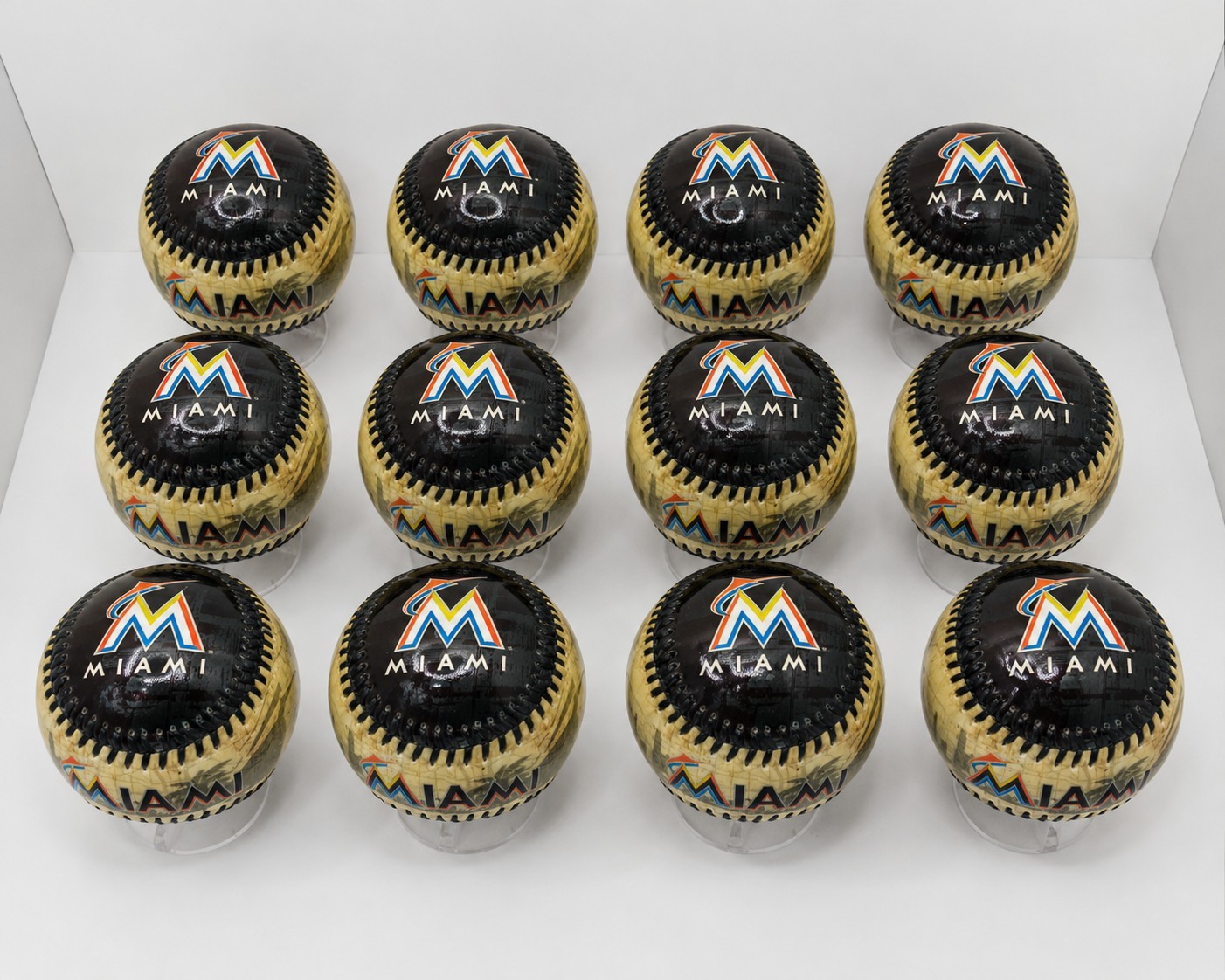 Miami Marlins Skyline Collectible Souvenir Baseball Ball Lot of 12 