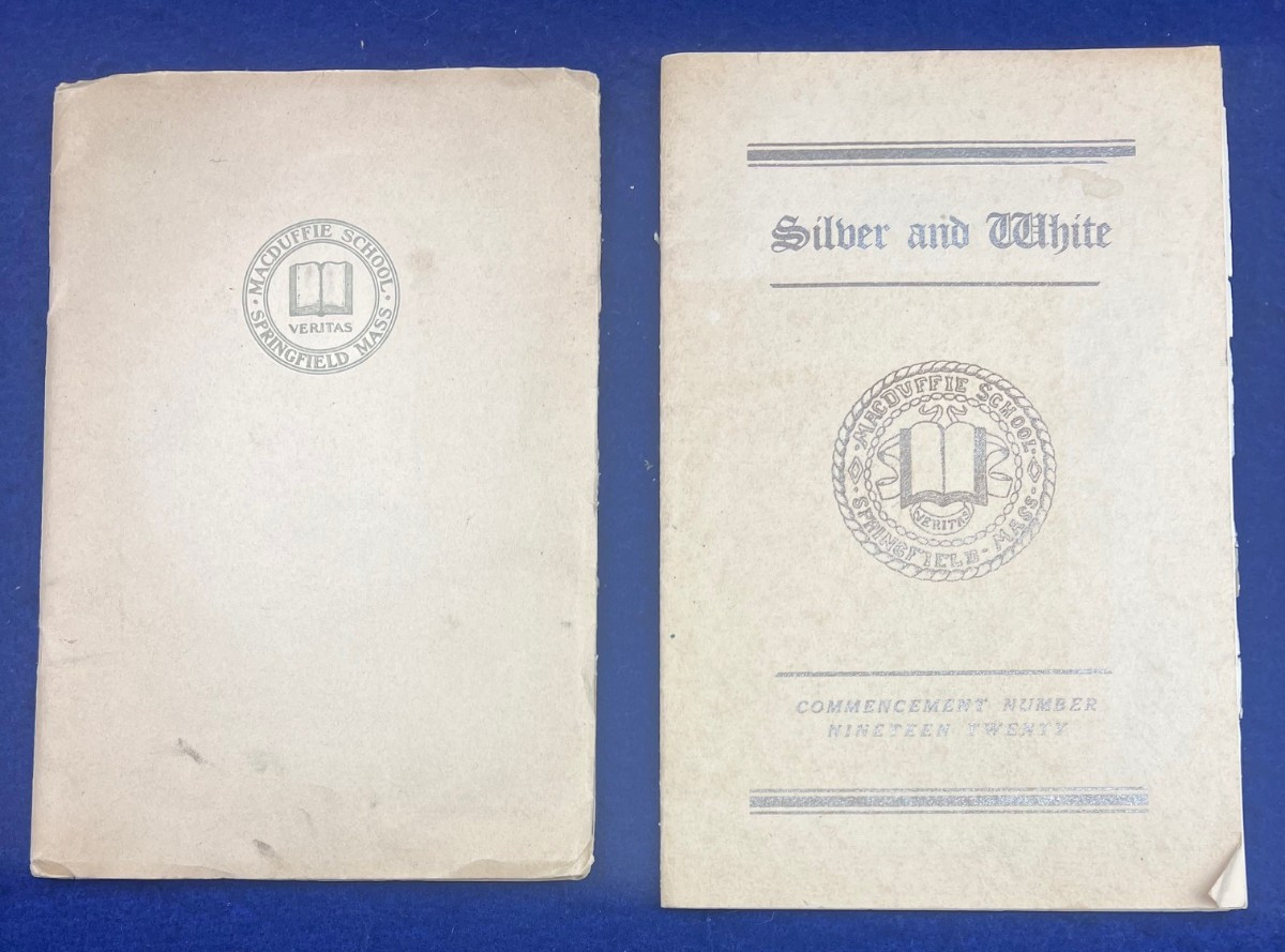 Macduffie School for Girls 1920 Intro Booklet & Commencement Program Antique