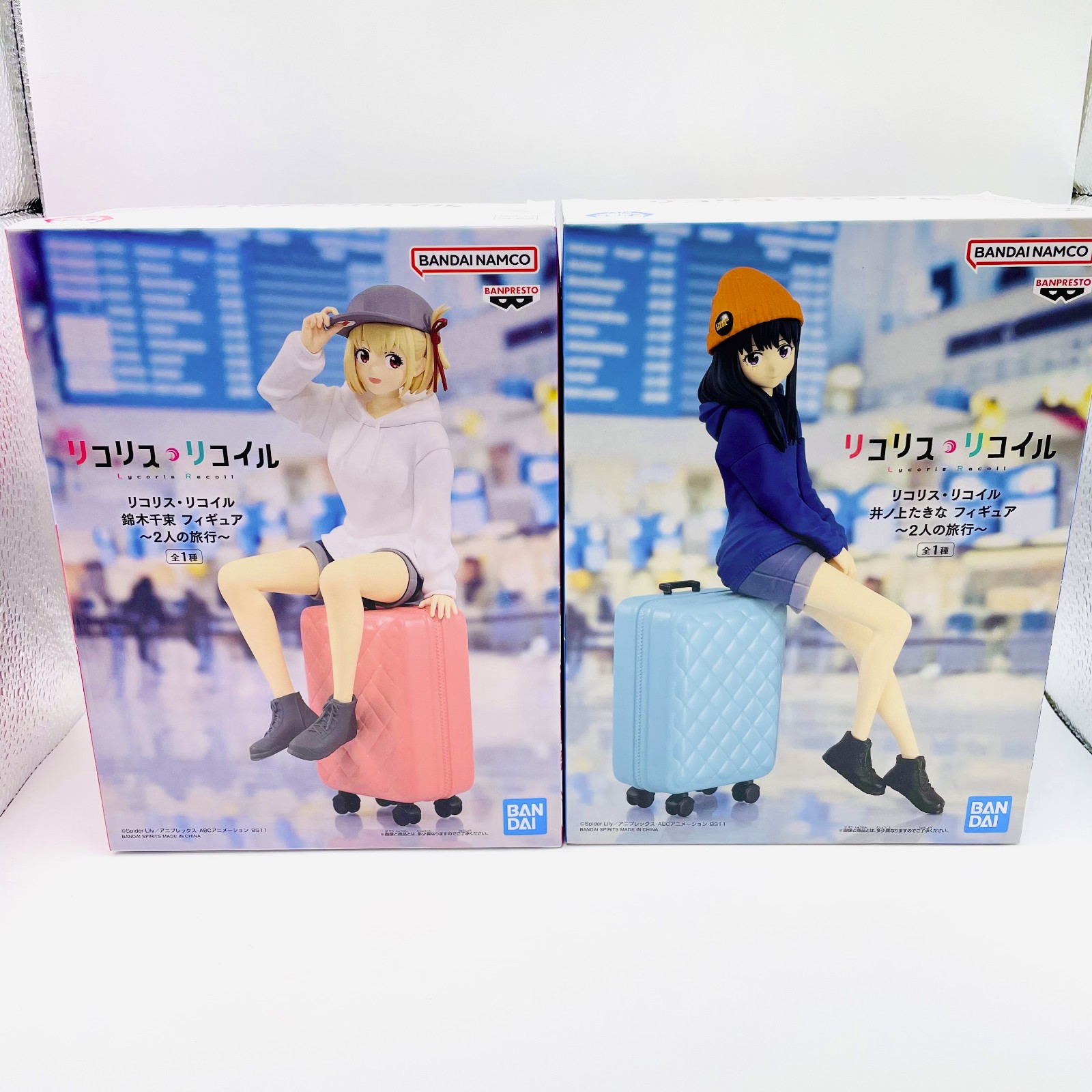 Lycoris Recoil Chisato & Takina Travel Ver 2 Figure Set Banpresto Prize New