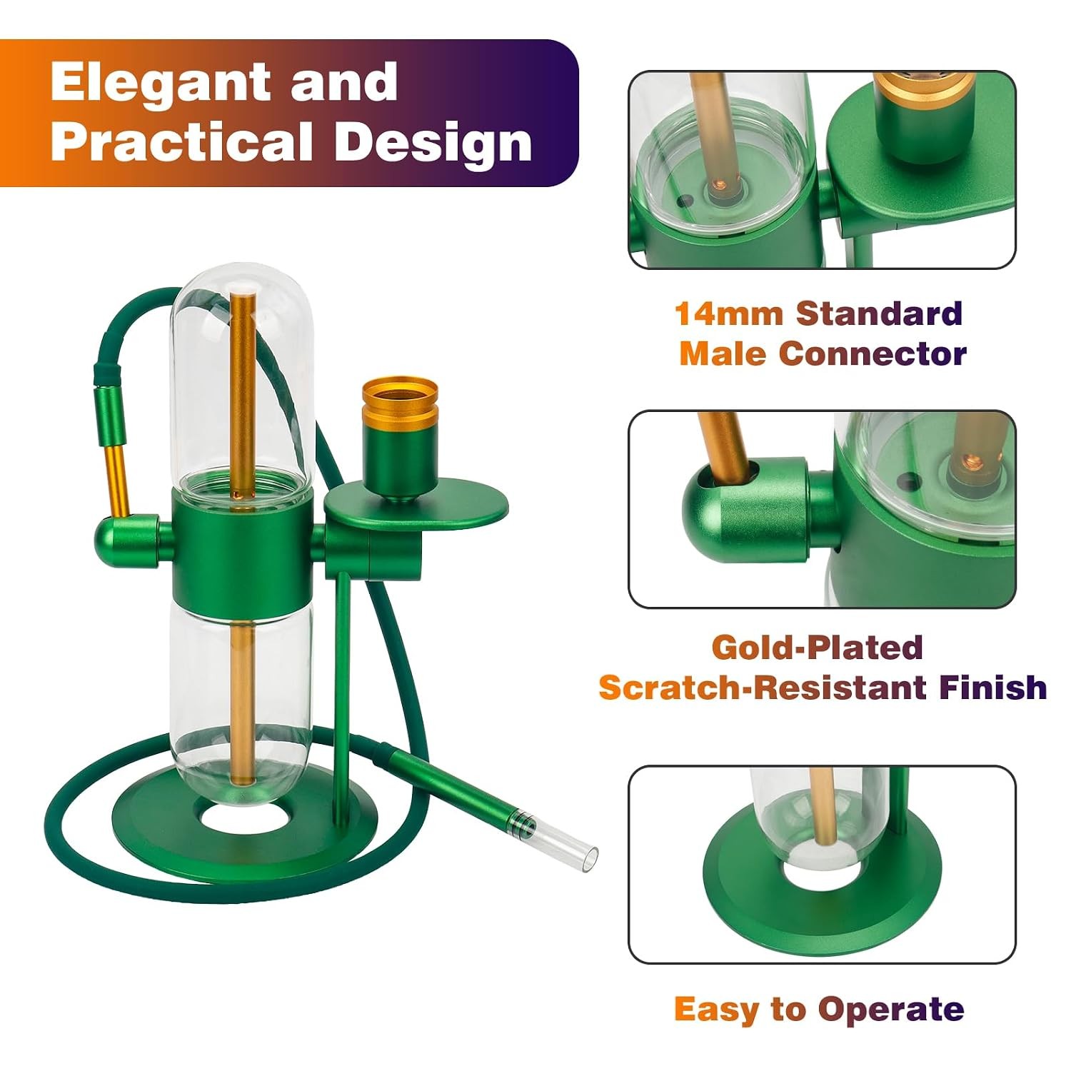15 Inch Gravity Infuser 360° Rotation Male Thread Joint Gravity Infusion Device