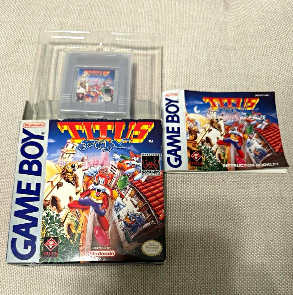 Titus Titus the Fox Nintendo Game Boy Game Manual Included Action Adventure