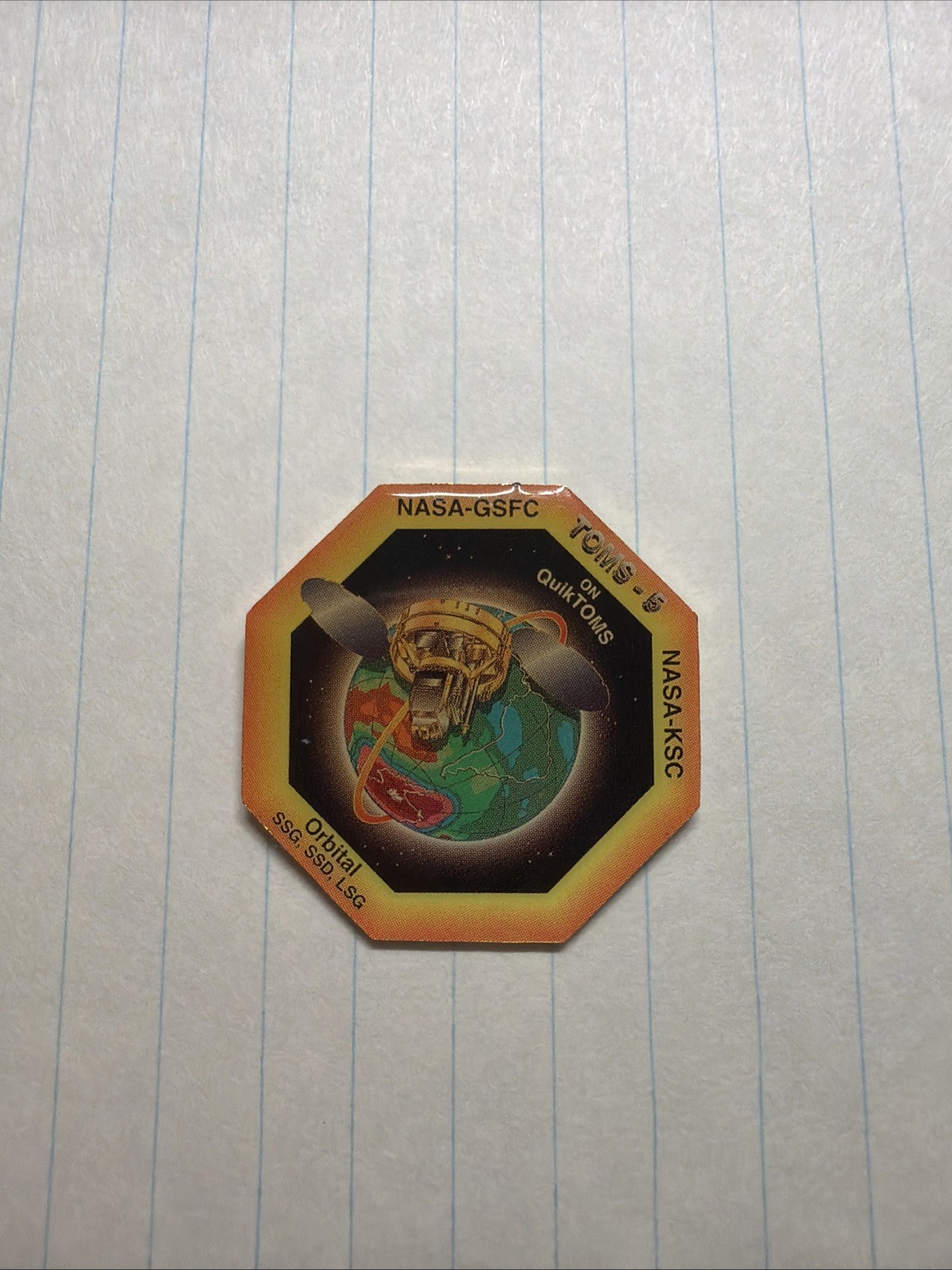 NASA KFC GSFC TOMS-5 Orbital Science Mission Pin - Mint Condition