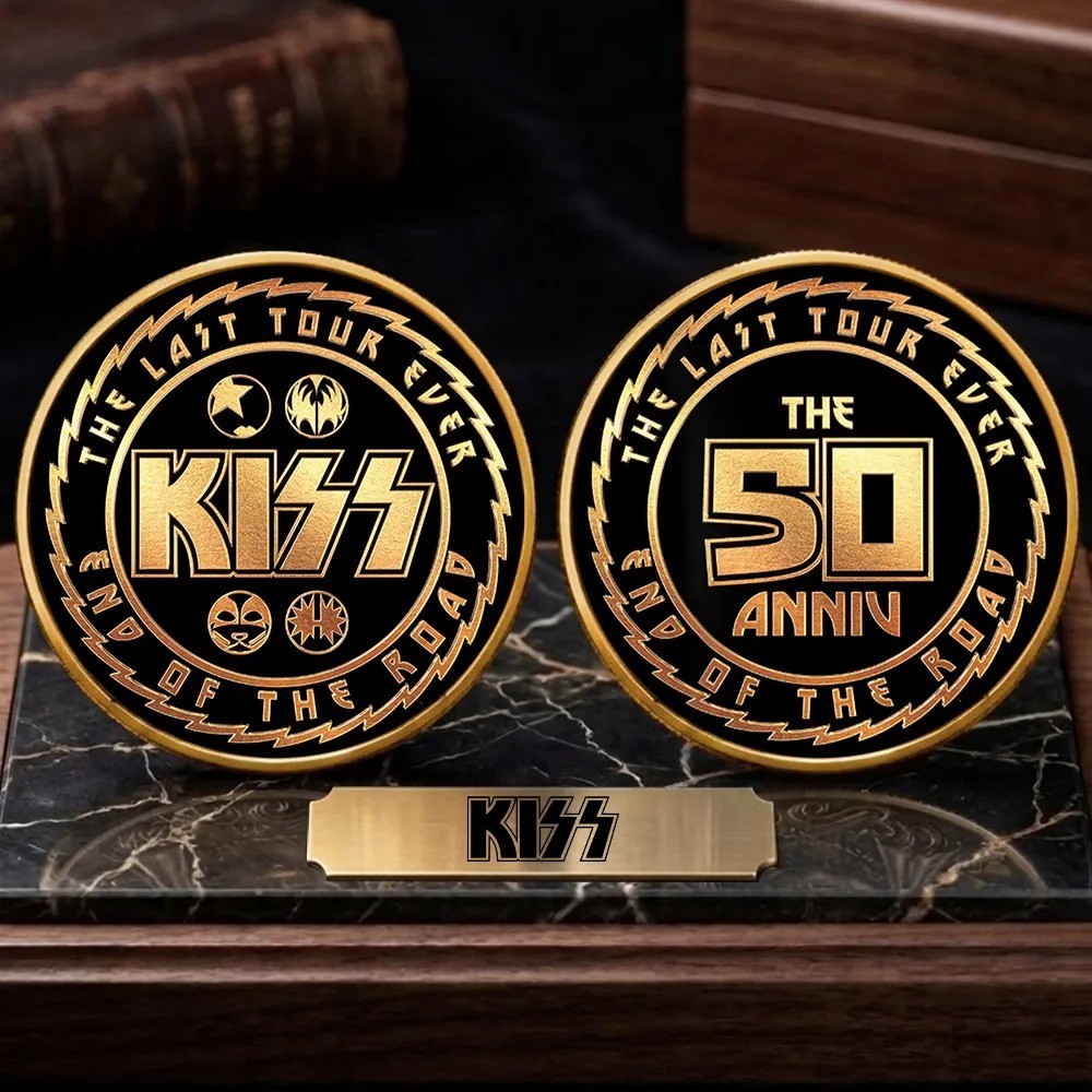 KISS 50th Anniversary Commemorative Coin End Of The Road Last Tour Ever Tribute