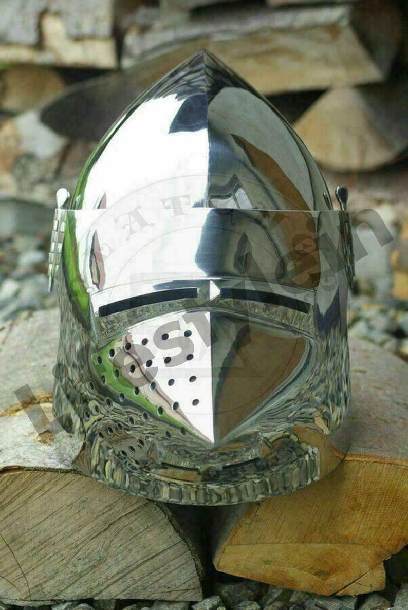 Knight Pig Face Helmet ~ Armor Crusader Helm~ New Battle Ready For Antique lover