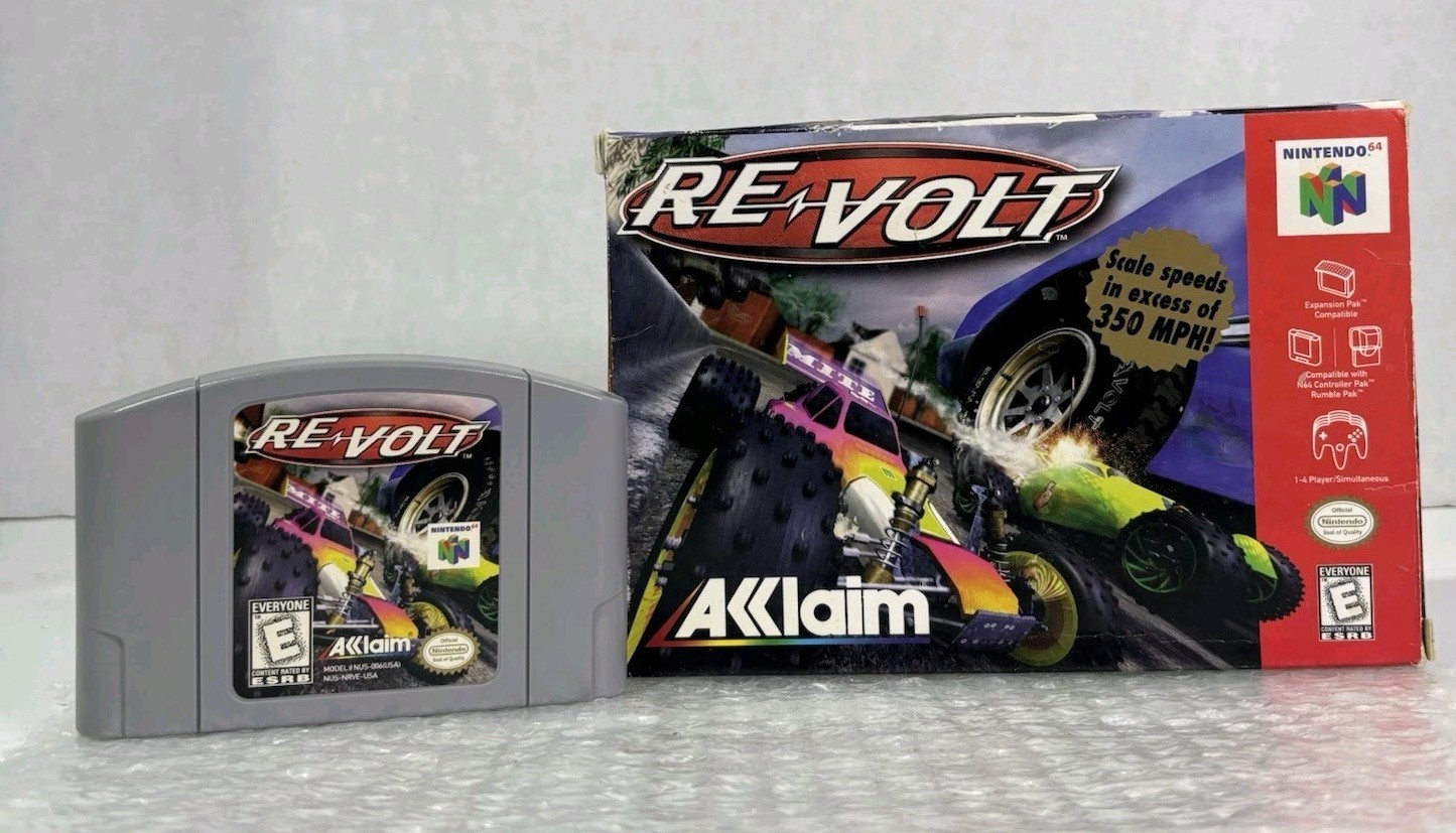 Re-Volt N64 N64 Nintendo 64 1999 Authentic No Manual Tested Authentic Cleaned 