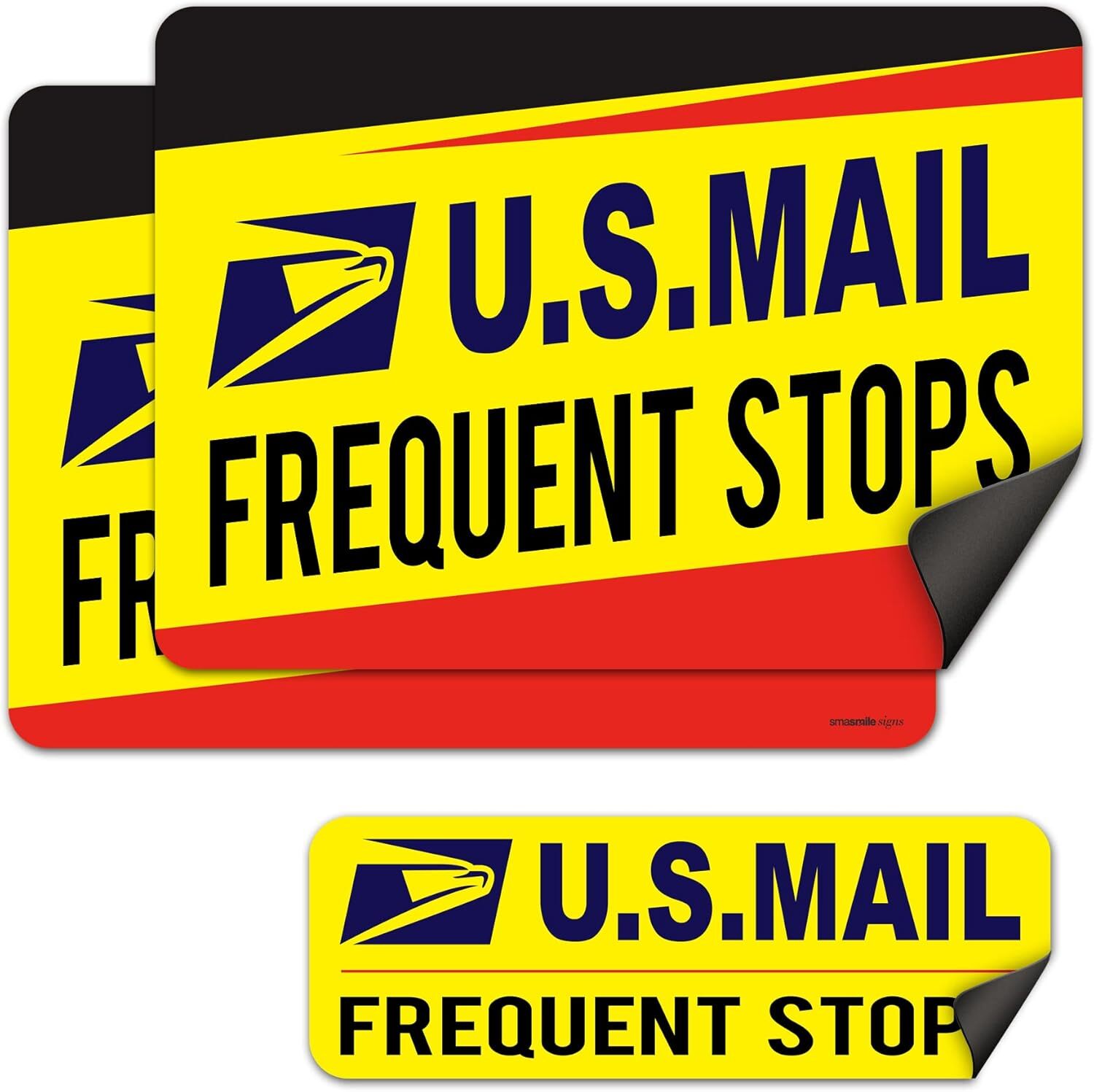 Mail Delivery Driver Magnetic Signs 3 Pack (2×14\