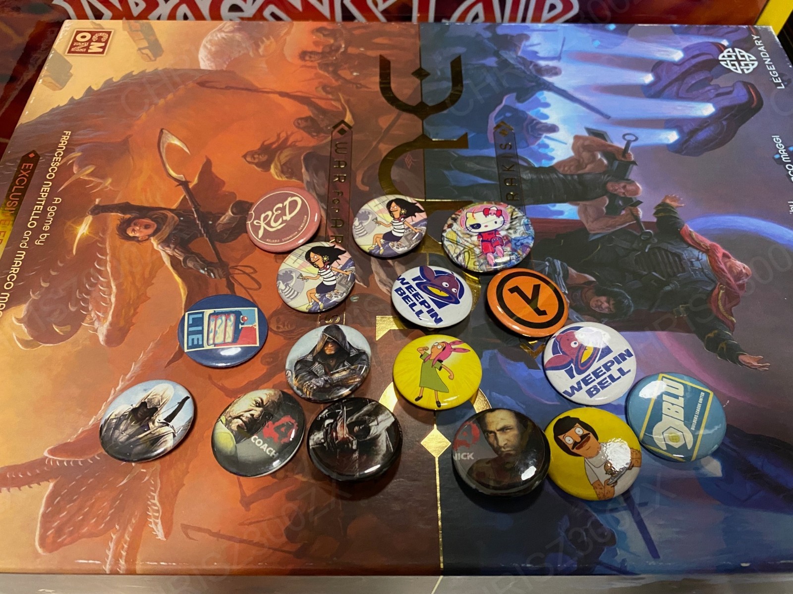 Video Game Style Round Button Pin LOT x16 Valve Team Fortress TWD Bobs Burger
