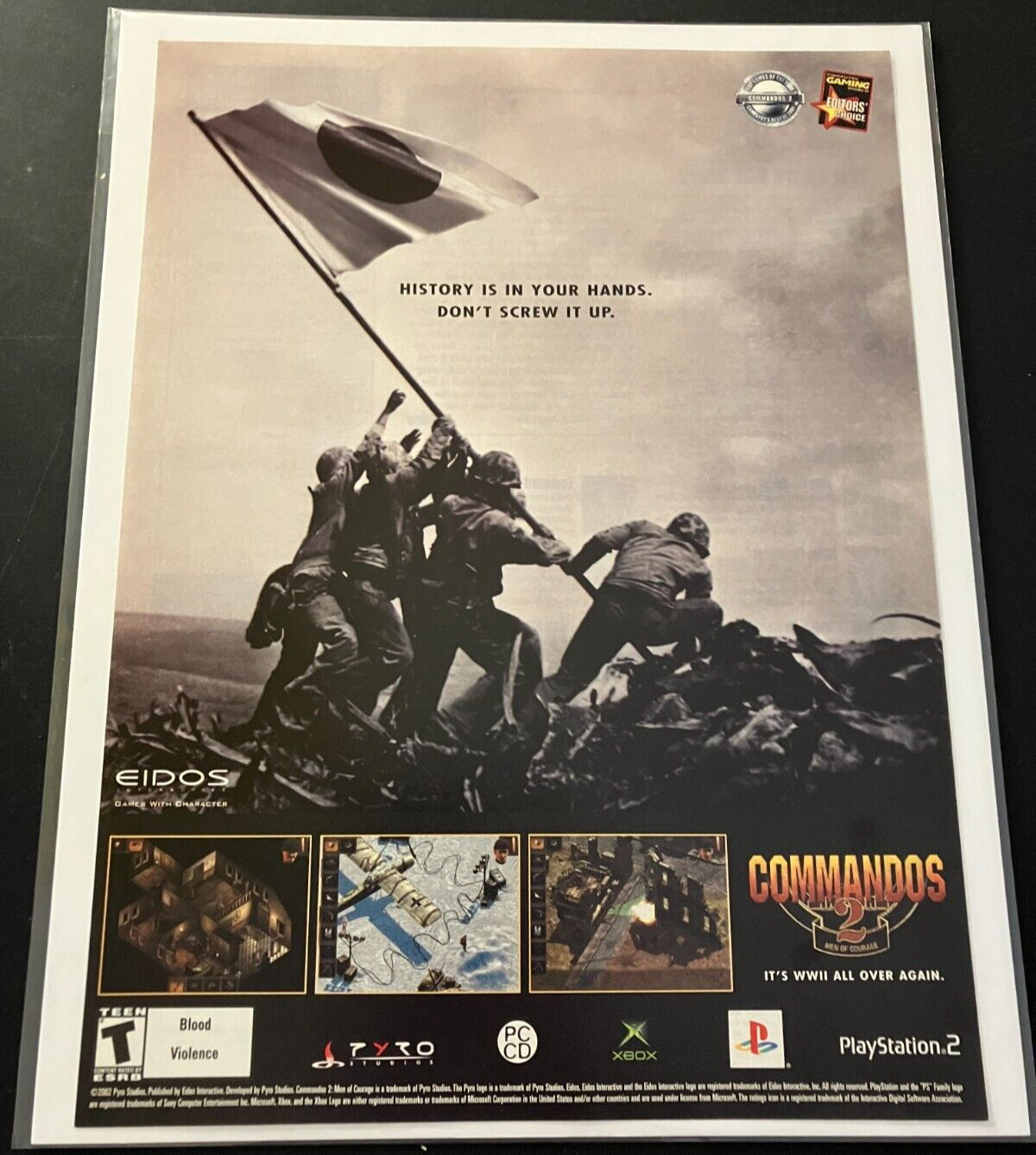 Commandos 2: Men Of Courage - Vintage WW2 Gaming Print Ad / Poster / Wall Art
