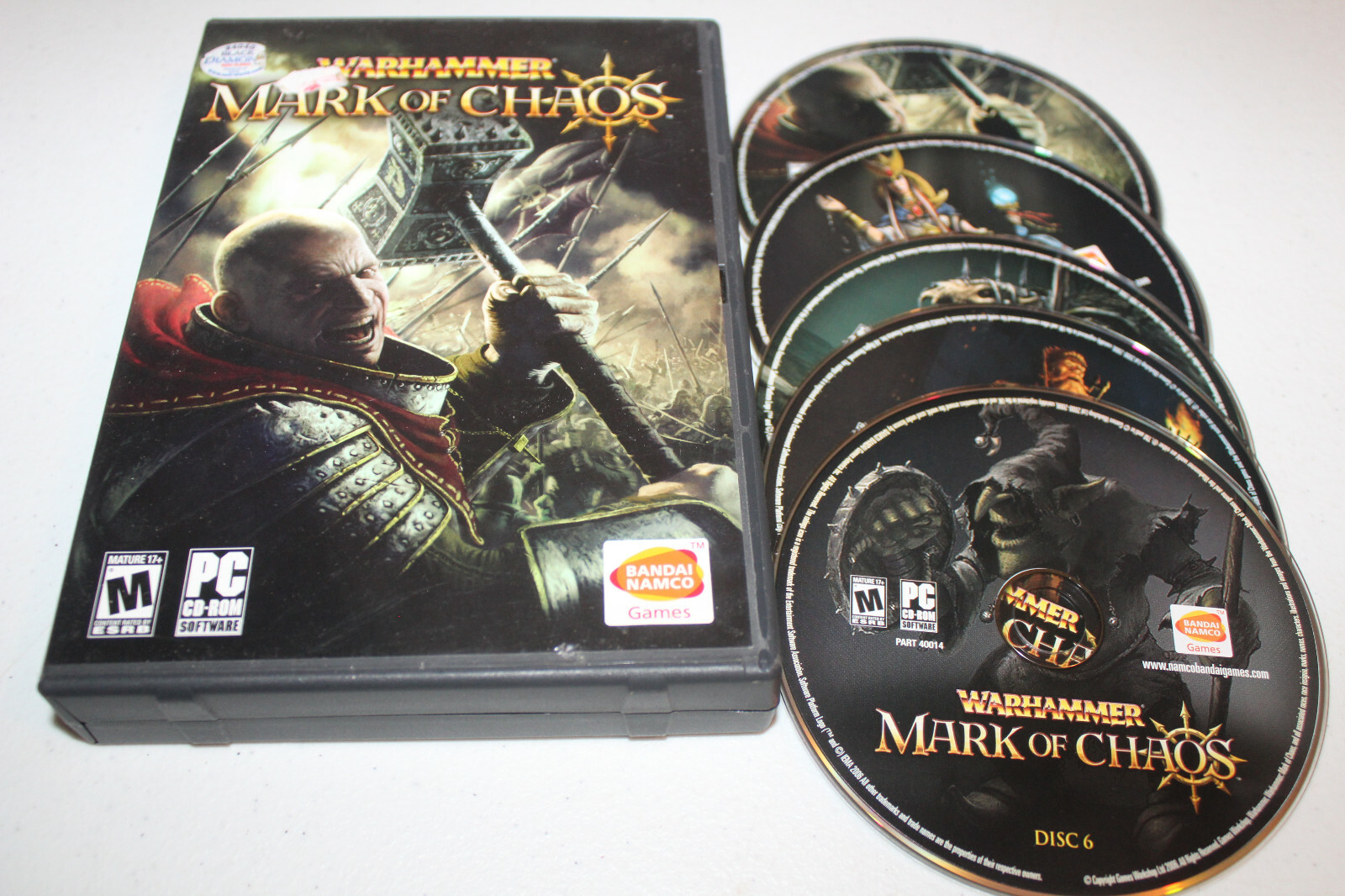 Warhammer: Mark of Chaos (PC 2006) Missing Disc 1, Rated M, Bandai