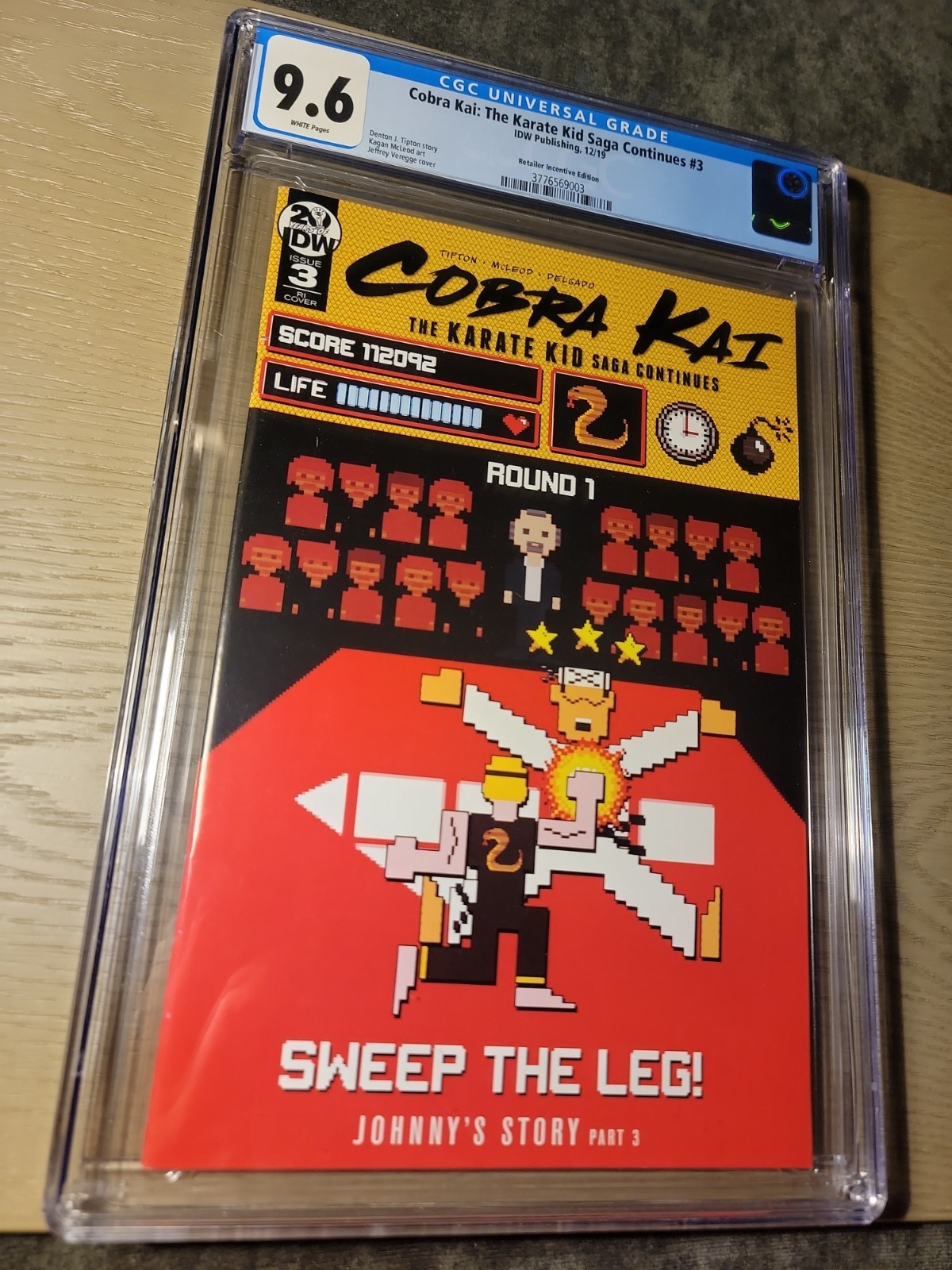 Cobra Kai The Karate Kid Saga Continues #3 CGC 9.6 IDW 1:10 Veregge Retailer RI 