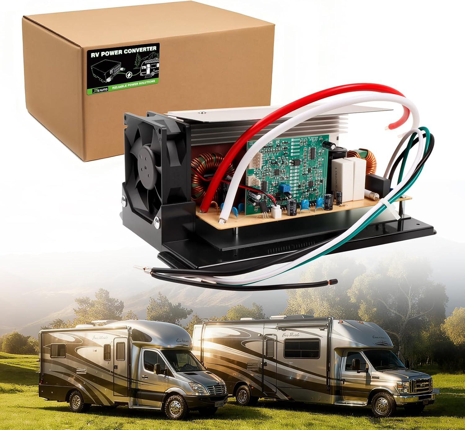 WF-8955-MBA RV Power Converter for 8955PEC Series, 3-Stages Smart Charge