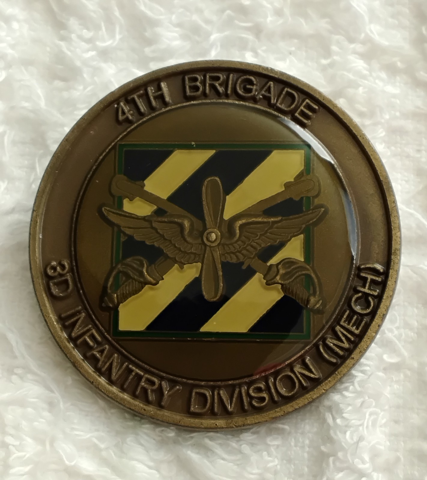 AUTHENTIC 4-3 4TH BRIGADE 3ID WINGS OF MARNE AVIATION HUNTER AAF CHALLENGE COIN