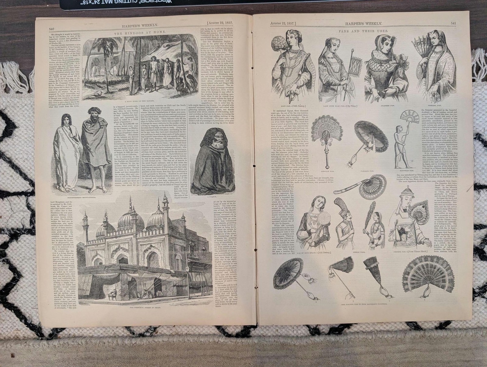 1857 Washington Territory Frontier Harpers Weekly August 22 White Mountains