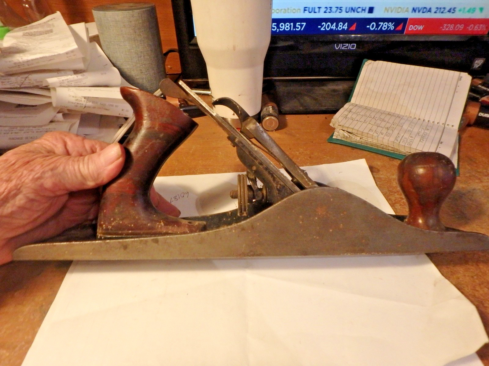 4V- vintage LAKESIDE #5 corrugated jack plane-good wood