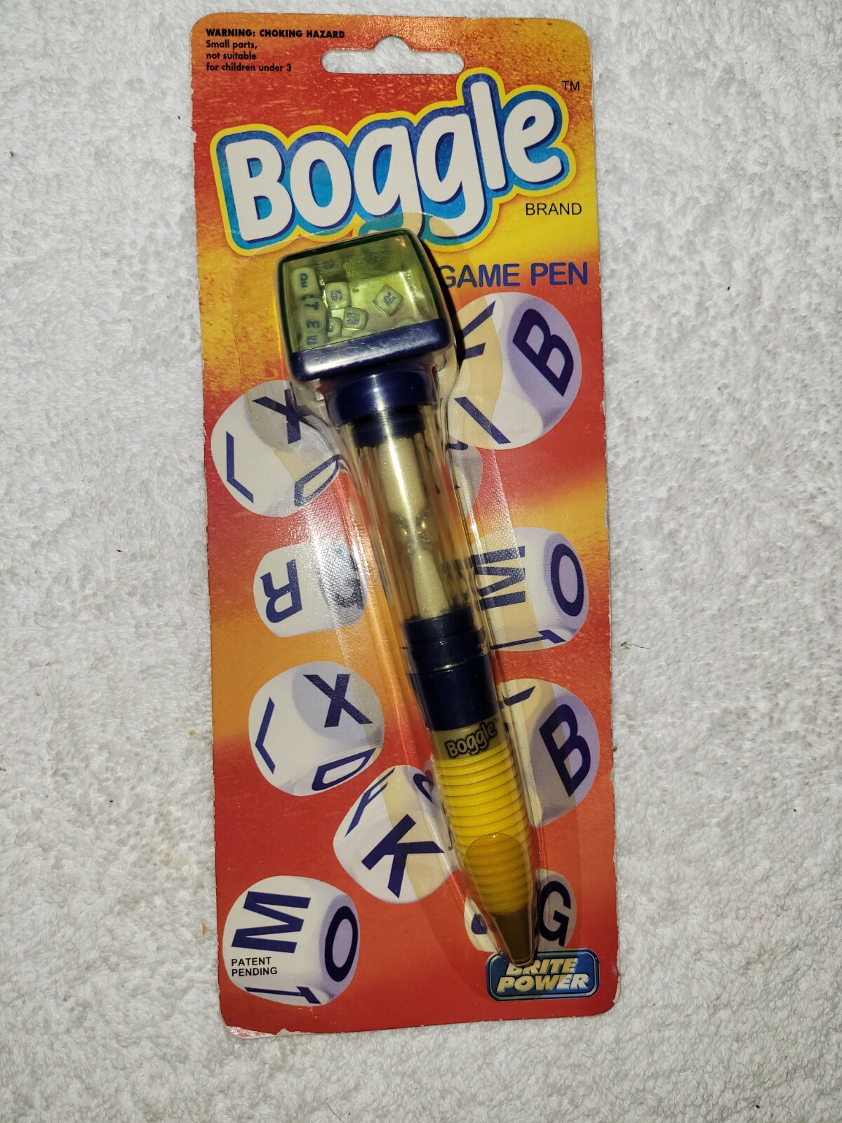 Vtg 2002 NEW Sealed BOGGLE Game Pen RARE Collectible Hasbro Brite Power