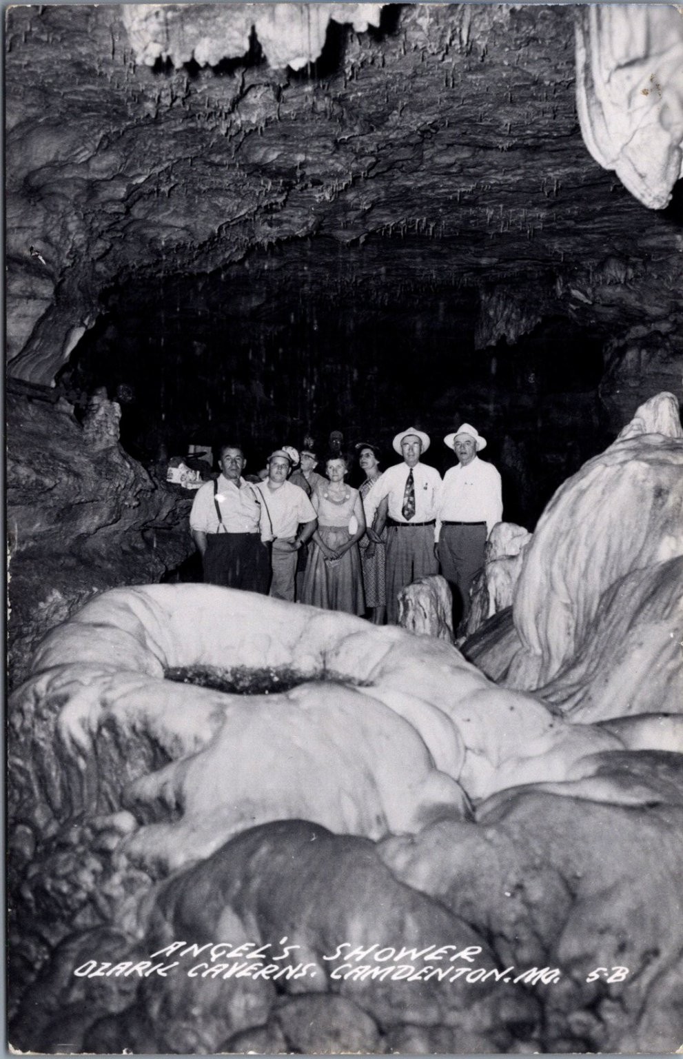 RPPC Angel\'s Shower Ozark Caverns Camdenton MO Vintage Real Photo Postcard