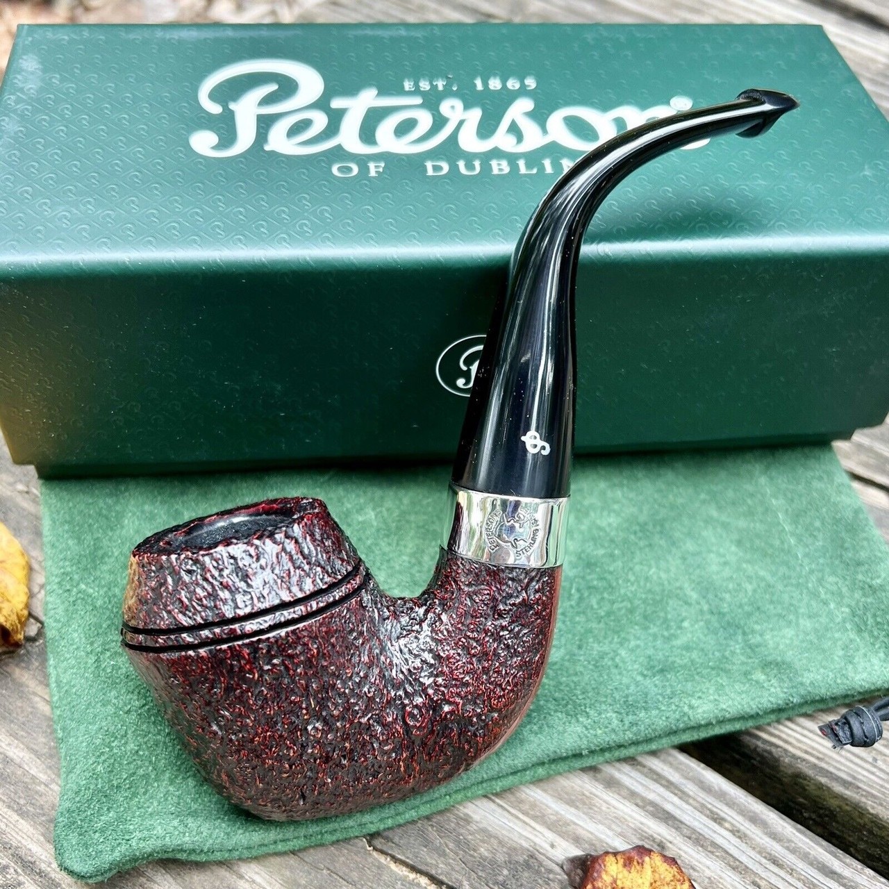 Peterson Sherlock Holmes Sandblasted Watson P-Lip Tobacco Pipe - New