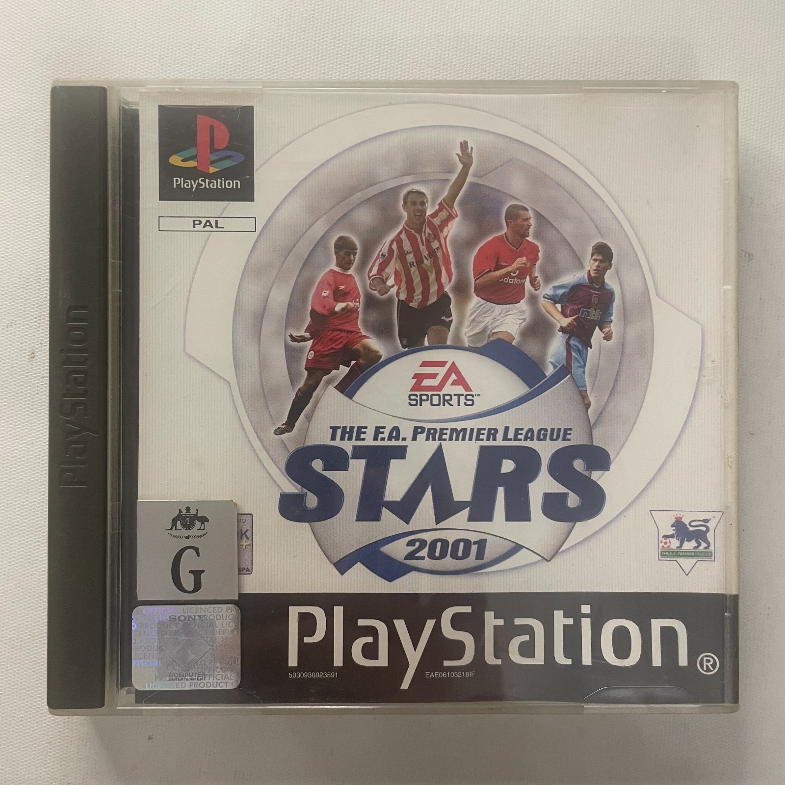 The F.A. Premier League Stars 2001 Sony Playstation 1 PS1 PSX PAL Game No Manual