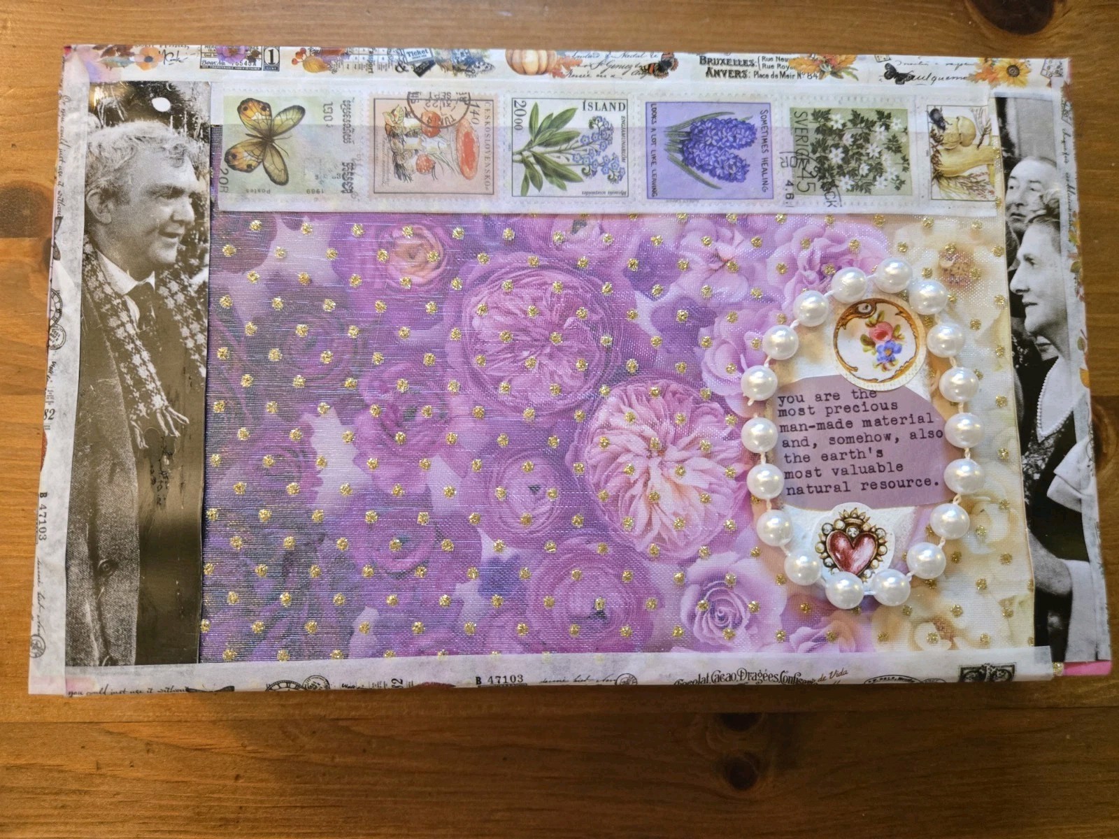 Handmade IT'S A WONDERFUL LIFE Decorated Cigar Box 