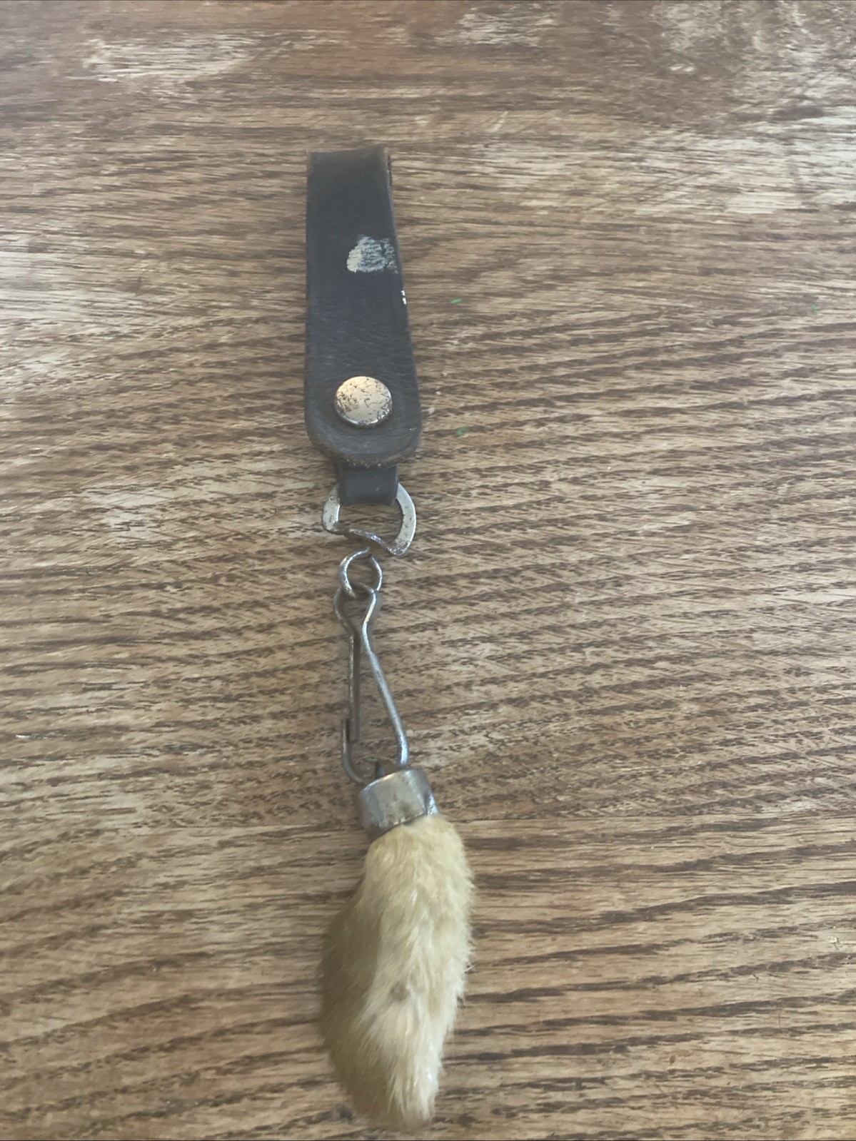 Vintage Lucky Rabbits Foot Keychain Carnival Prize