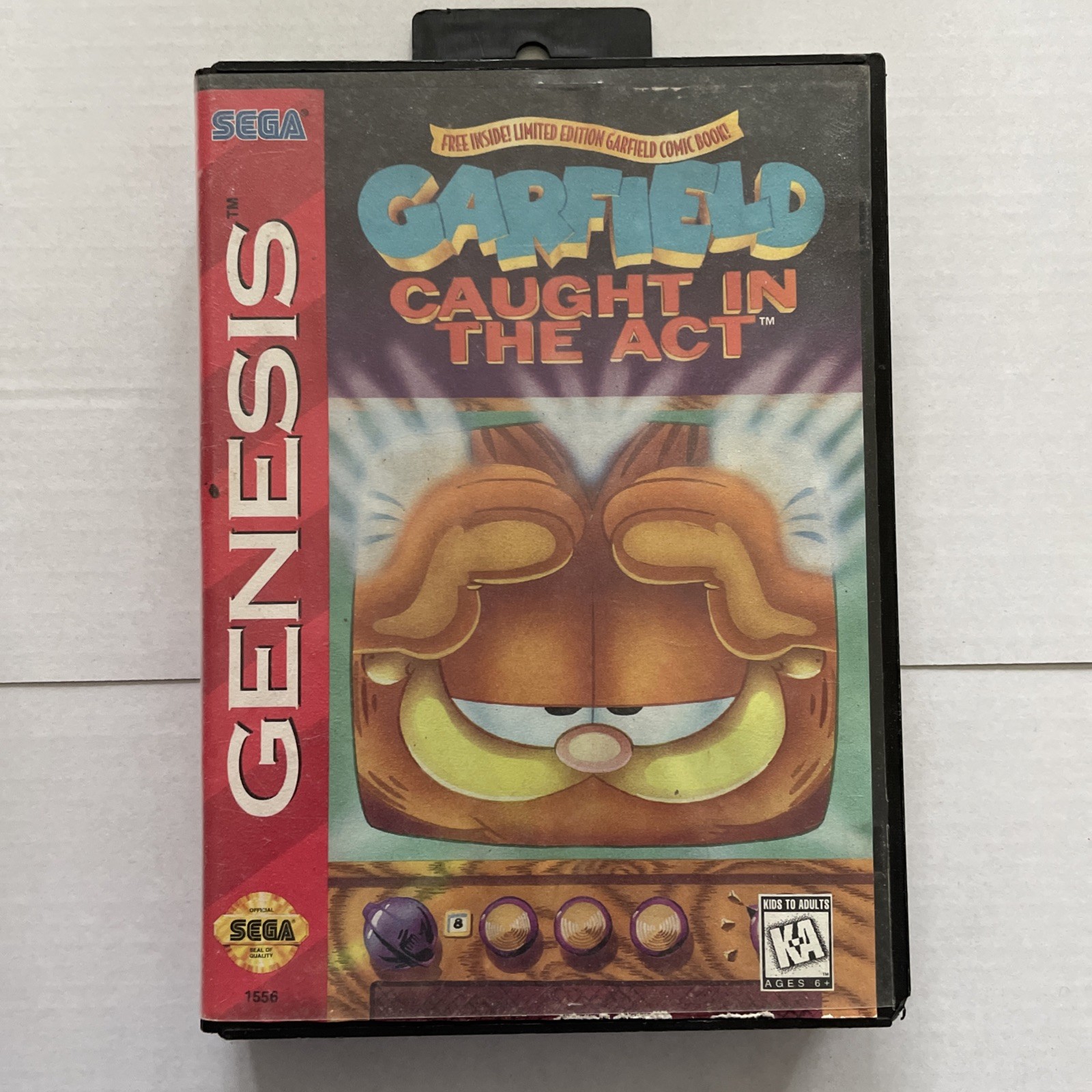 Garfield: Caught in the Act (Sega Genesis, 1995) Cartridge In Box- Tested