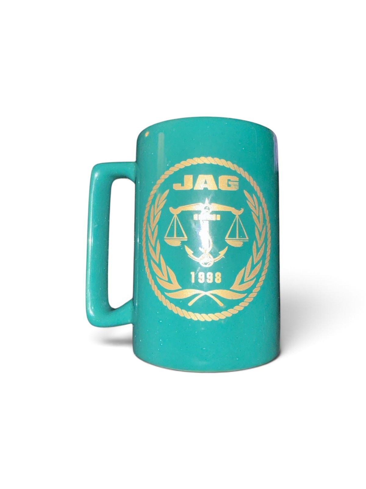 Vintage 1998 JAG Judge Advocate General Coffee Cup Mug Green Unbranded 