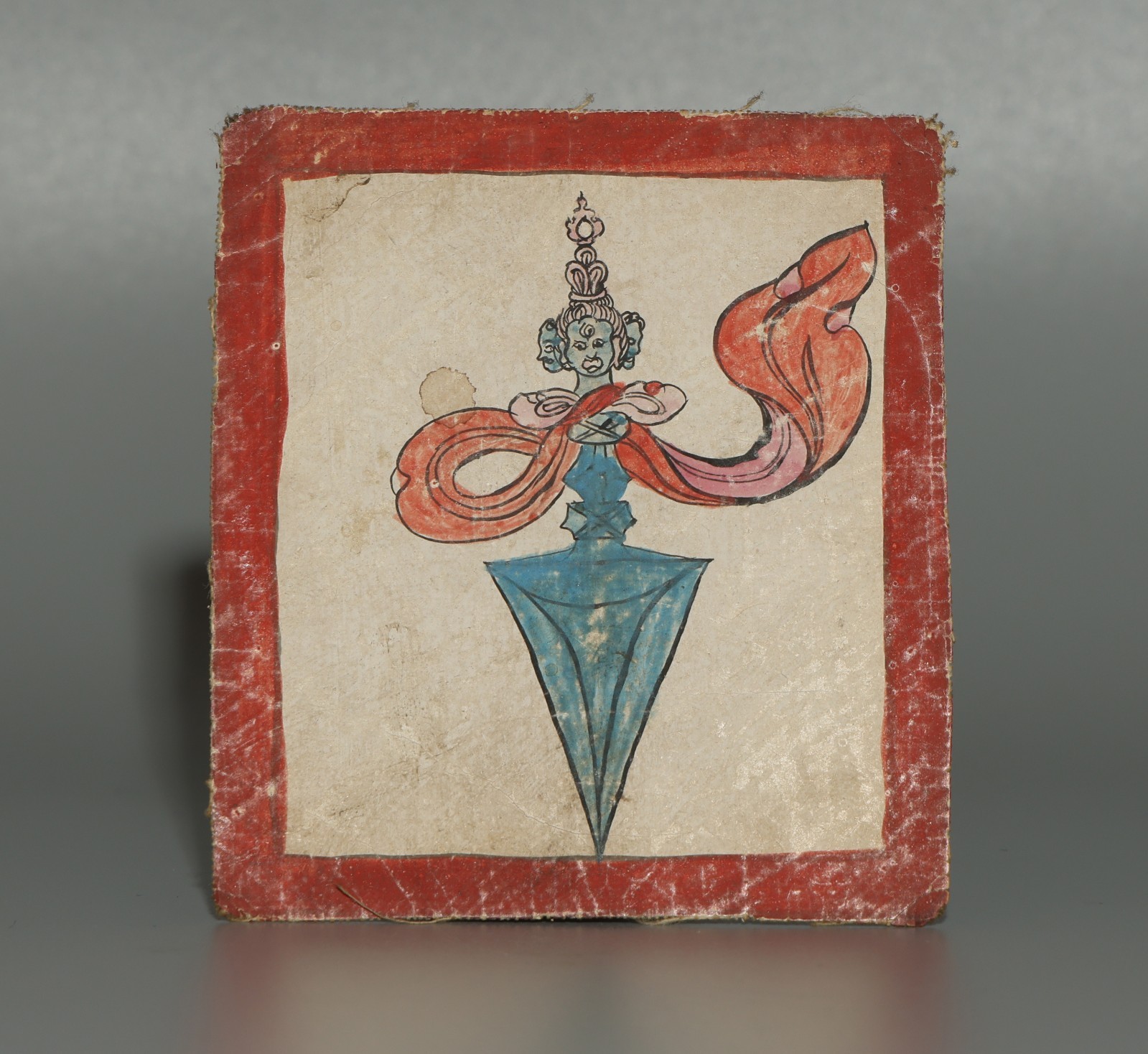 Real Rare Tibet 19th Century Old Antique Buddhist Tsaklis Thangka Phurba Amulet