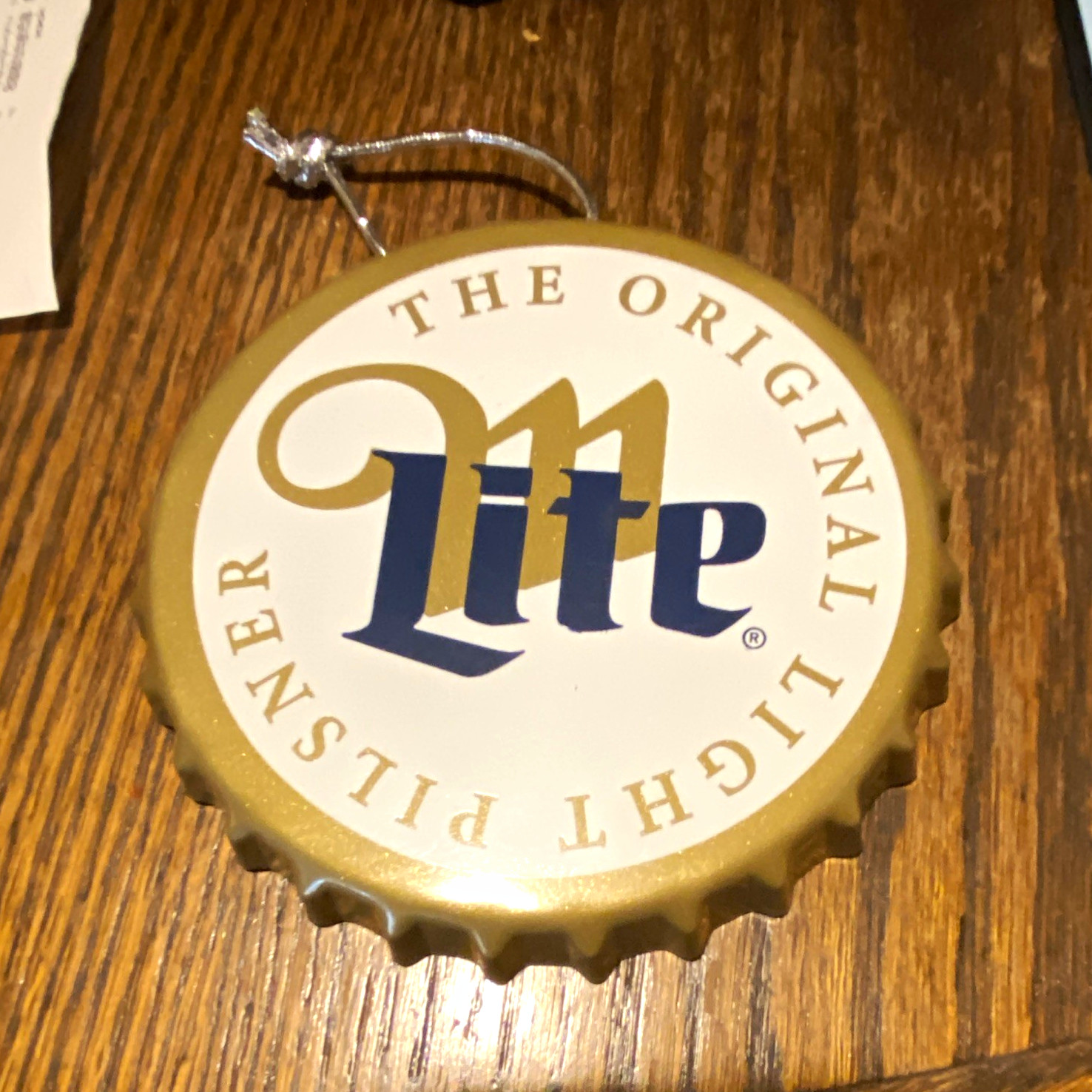 Miller Lite The Original Light Pilsner Bottle Cap Sign Breweriana