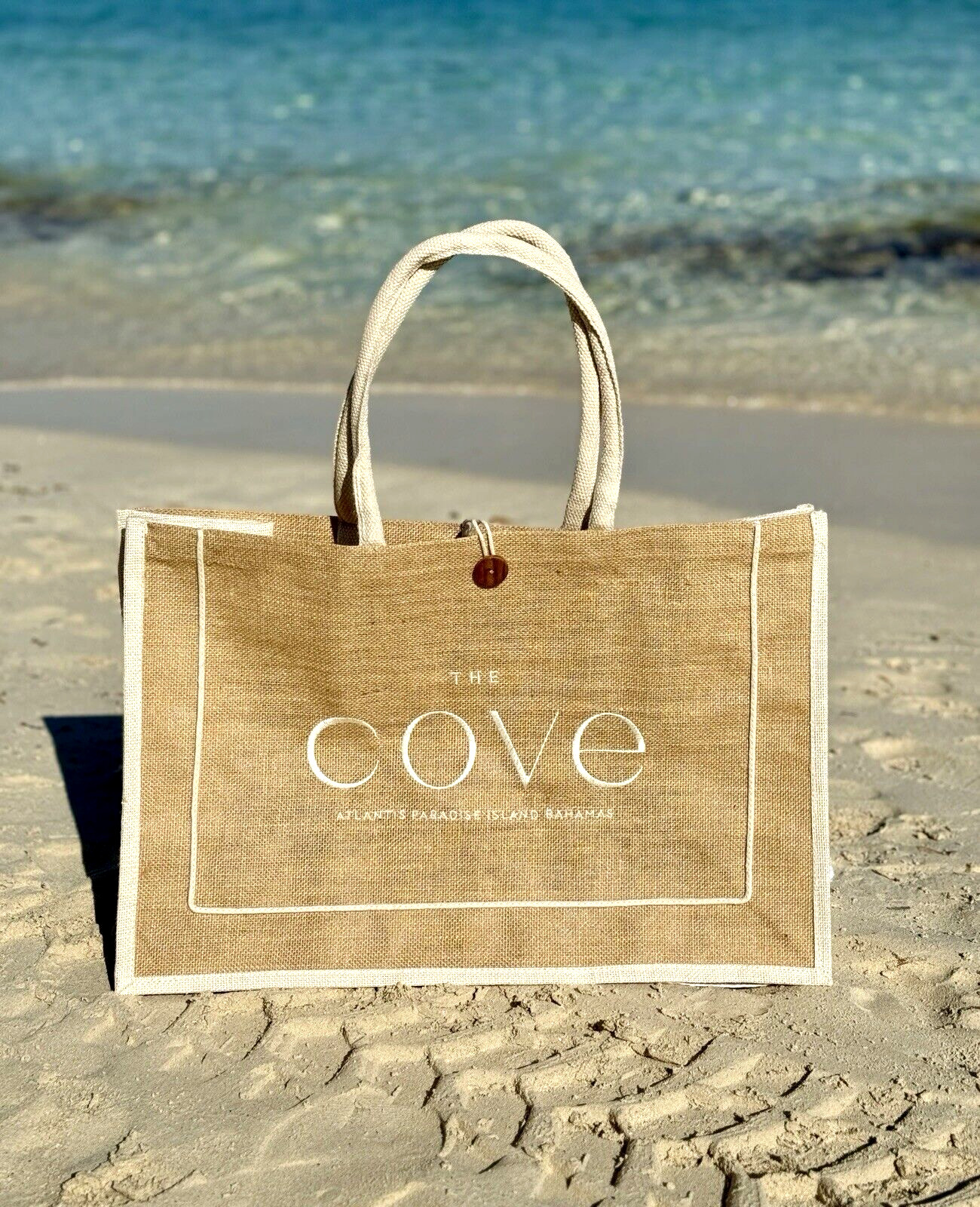 The Cove Atlantis Resort & Casino Paradise Island Bahamas Jute Beach Tote Bag