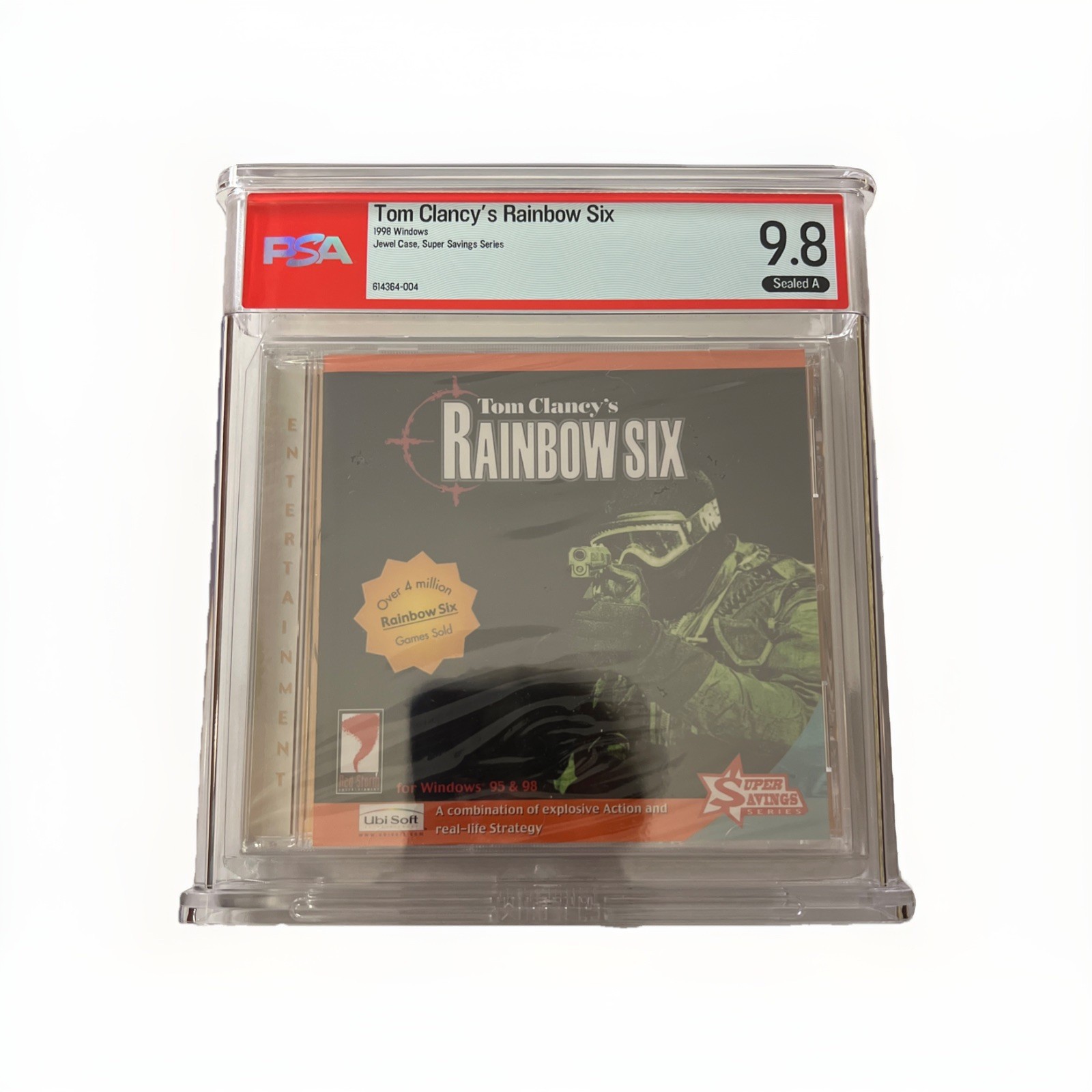 Tom Clancy's Rainbow Six - Super Savings Series (PC, ‘98 Win) PSA Graded 9.8 A