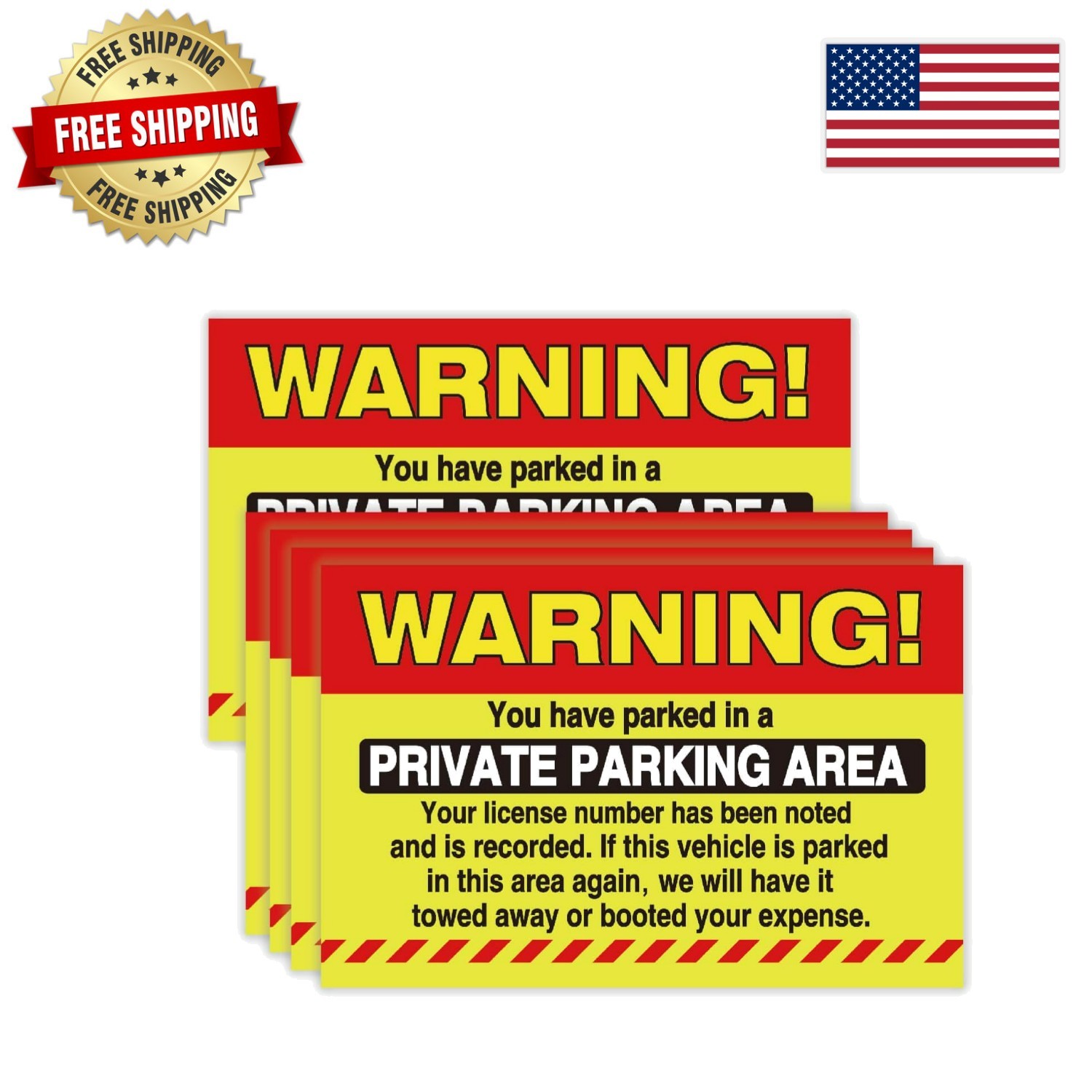Durable 6x9 Reserved Parking Warning Stickers - Pack of 50 for Effective Control