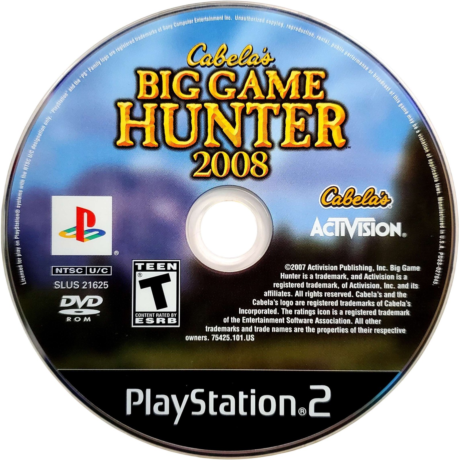 Scratch-Free - Cabela's Big Game Hunter 2008 - Sony Playstation 2 Excellent
