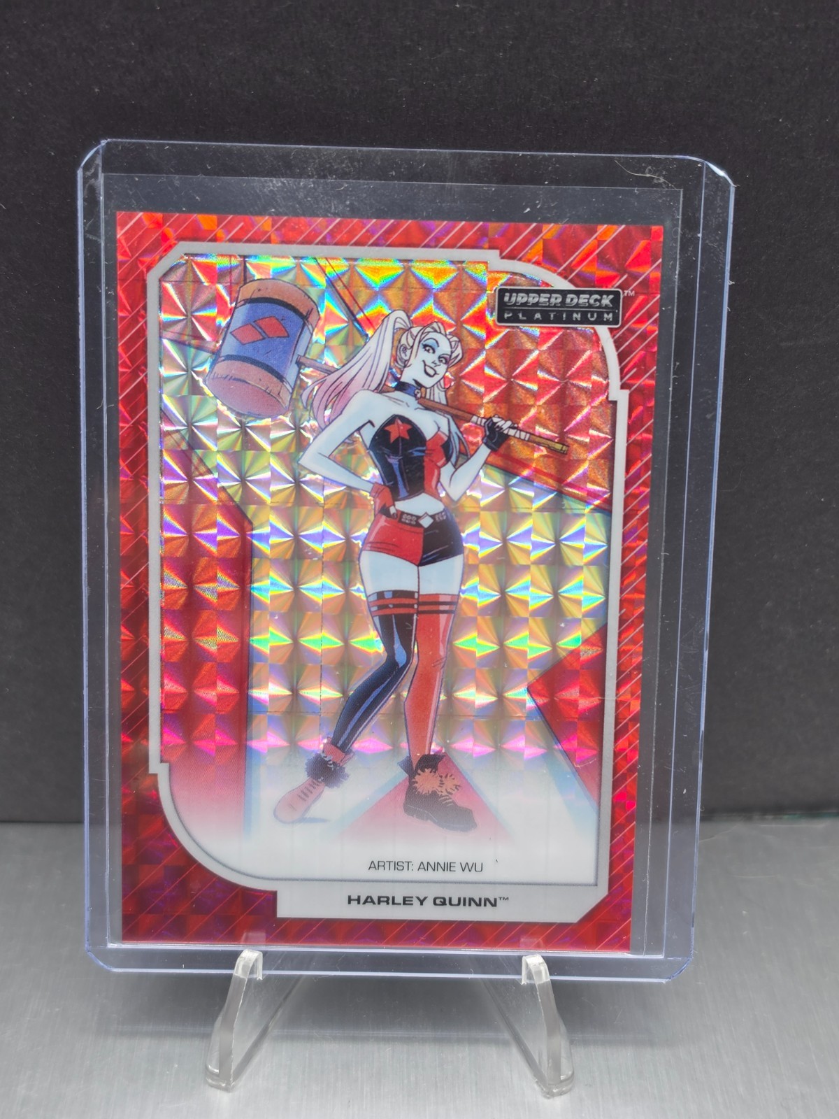 2026 Upper Deck Platinum DC Harley Quinn 90 Red Tessellation 11/15 Annie Wu