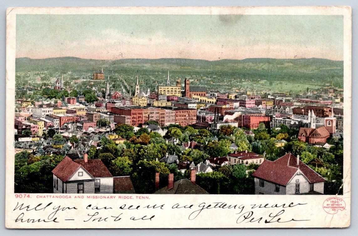 Antique Tennessee Postcard CHATTANOOGA Missionary Ridge 1908