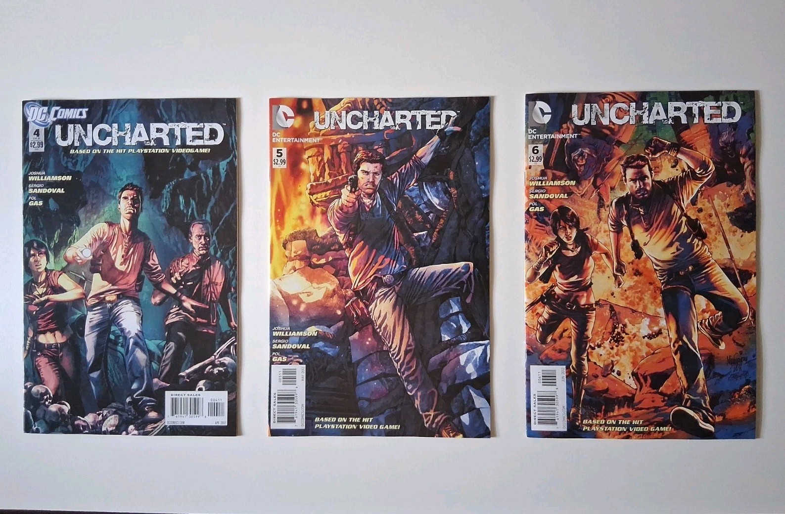 Uncharted #s 4 5 6, DC Comics Vf- To Vf See Pics