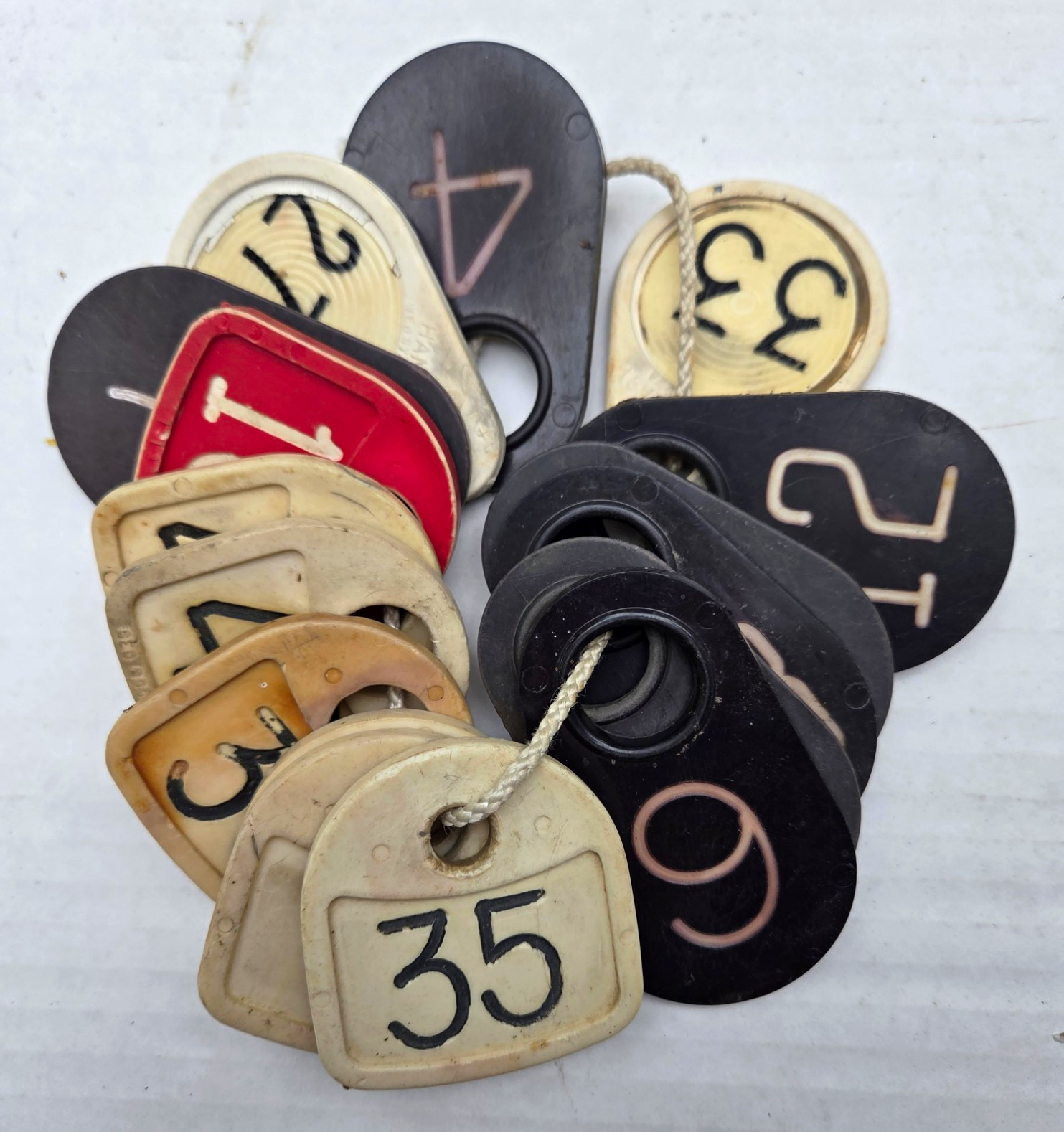 Lot 16 Vintage Cow Number Tags Straight Out Of The Barn To Repurpose