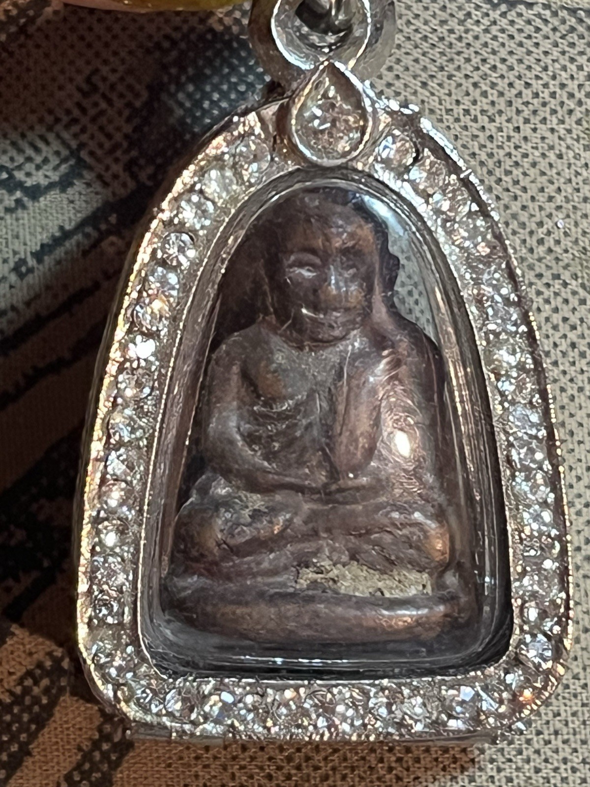 Phra Bucha Lp Ngern ,Wat  Bangkhlan yr 2450-2460 Buddha Stainless Case