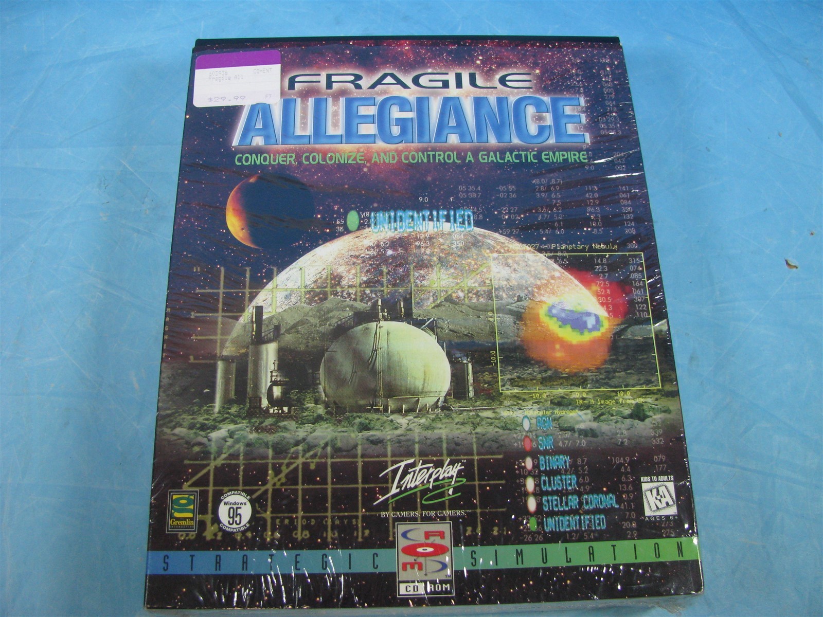 VINTAGE 1996 FRAGILE ALLEGIANCE by Interplay (PC CD-ROM) 