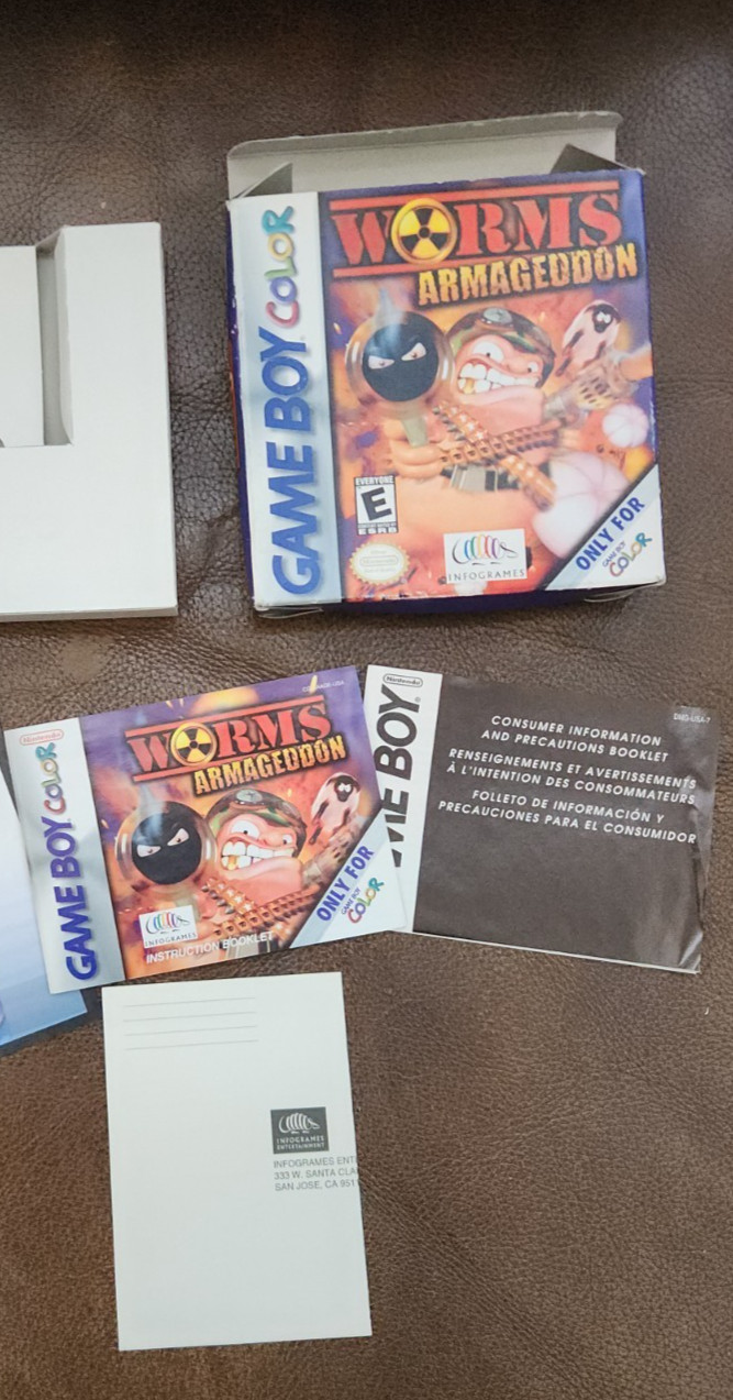 Worms Armageddon | Game Boy Color Gameboy | Box/Manuals  No Game