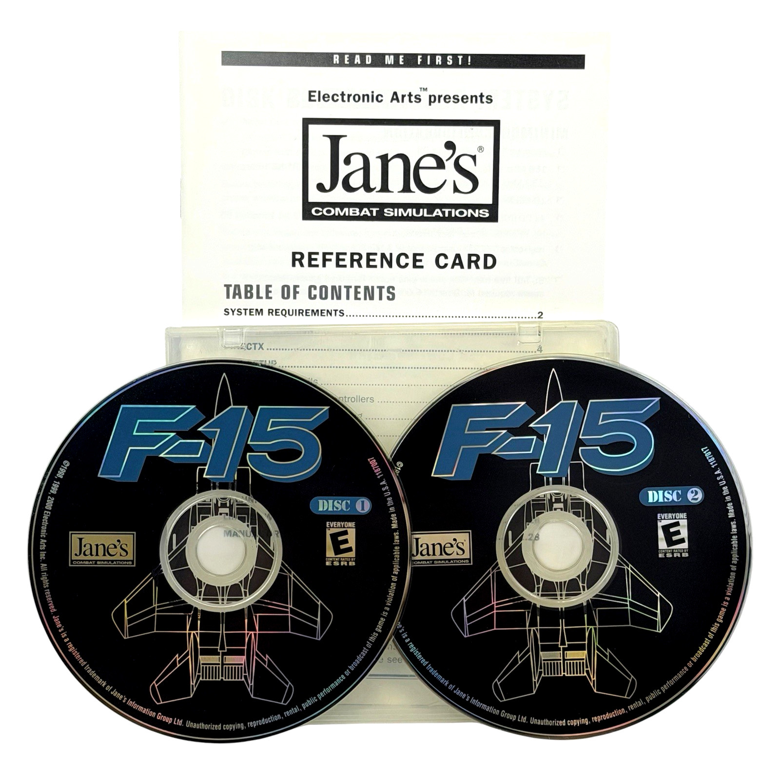 Jane's F-15 - PC Windows Combat Flight Simulation Video Game - Disc Manual Only