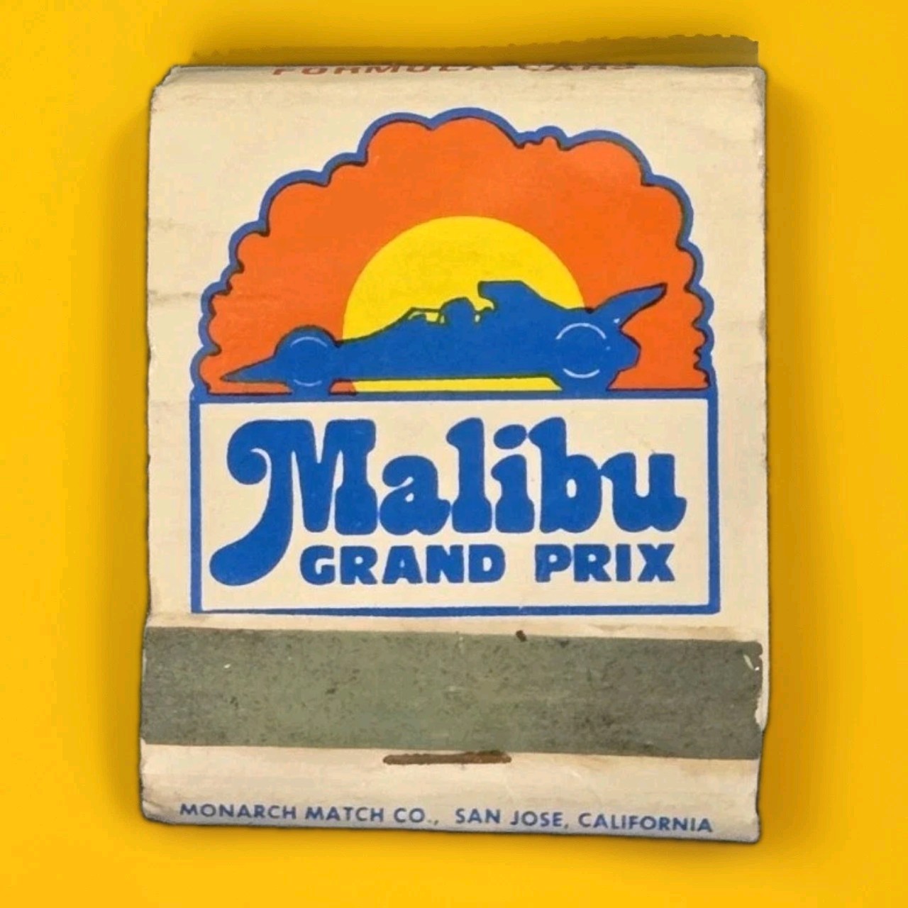 Vintage Malibu Grand Prix Matchbook Matches Anaheim CA California Rare 
