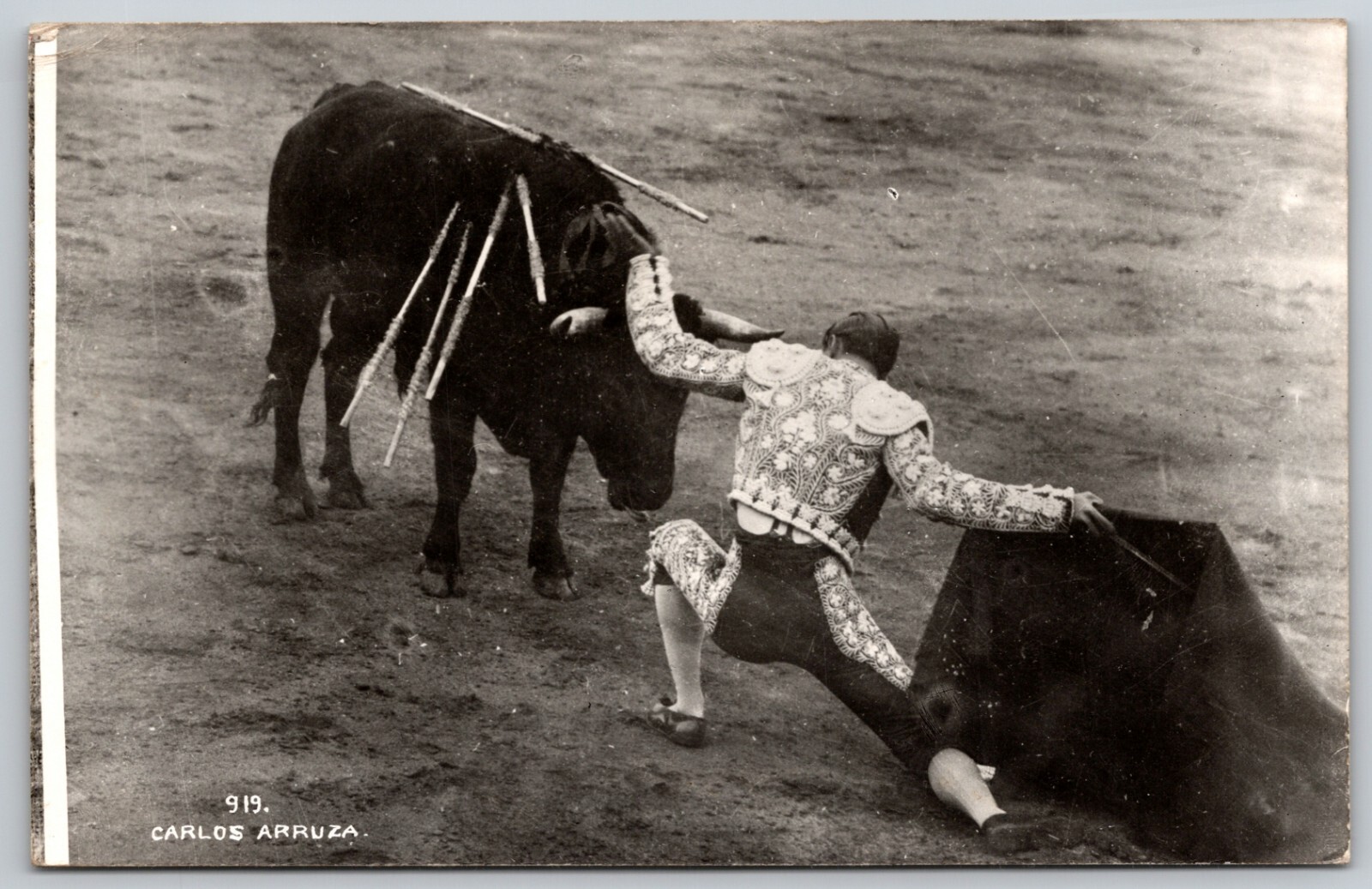 RPPC Carlos Arruza El Ciclón The Cyclone Bullfighter Mexico Photo c1940 Postcard
