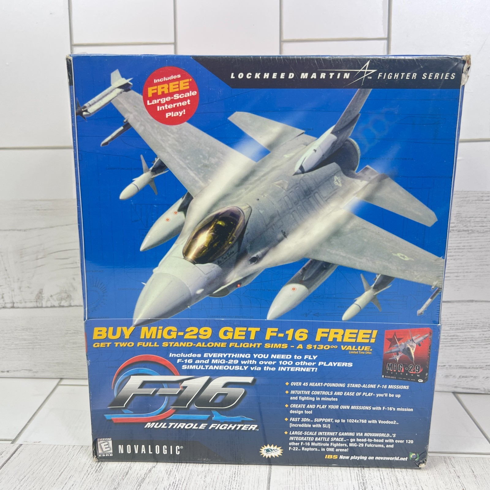 F-16 Multirole Fighter + MiG-29 Fulcrum PC Game Bundle Big Box Novalogic Windows