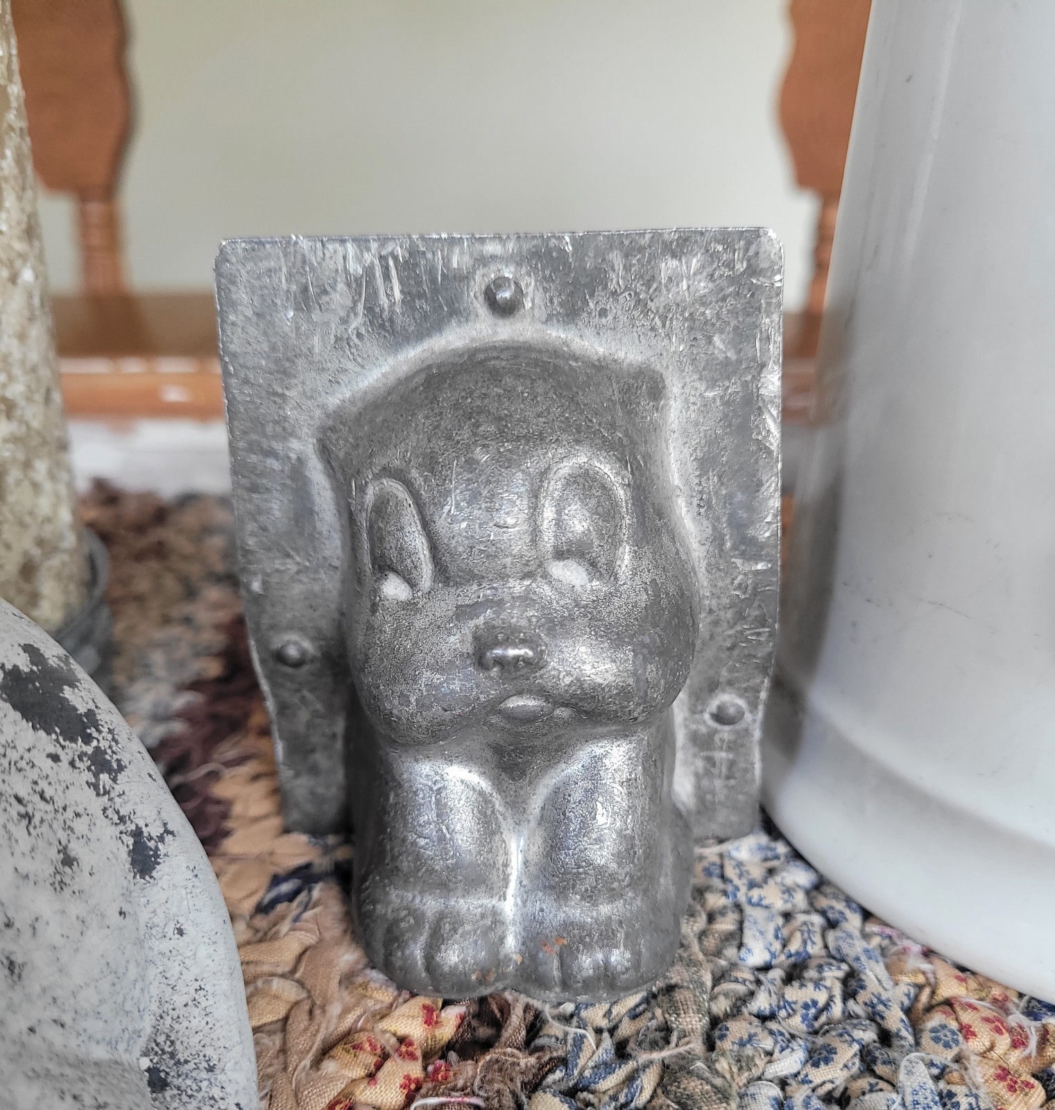 Bonzo The Dog Antique 2 Part Chocolate Mold.  3 1/4
