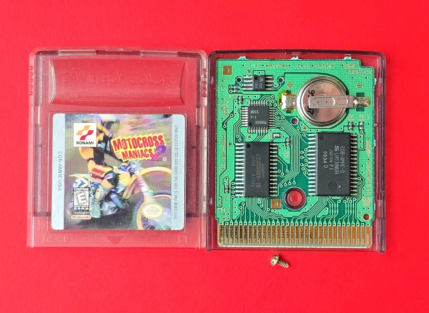 Motocross Maniacs 2 Game Boy Color Nintendo Authentic Tested Saves Biking