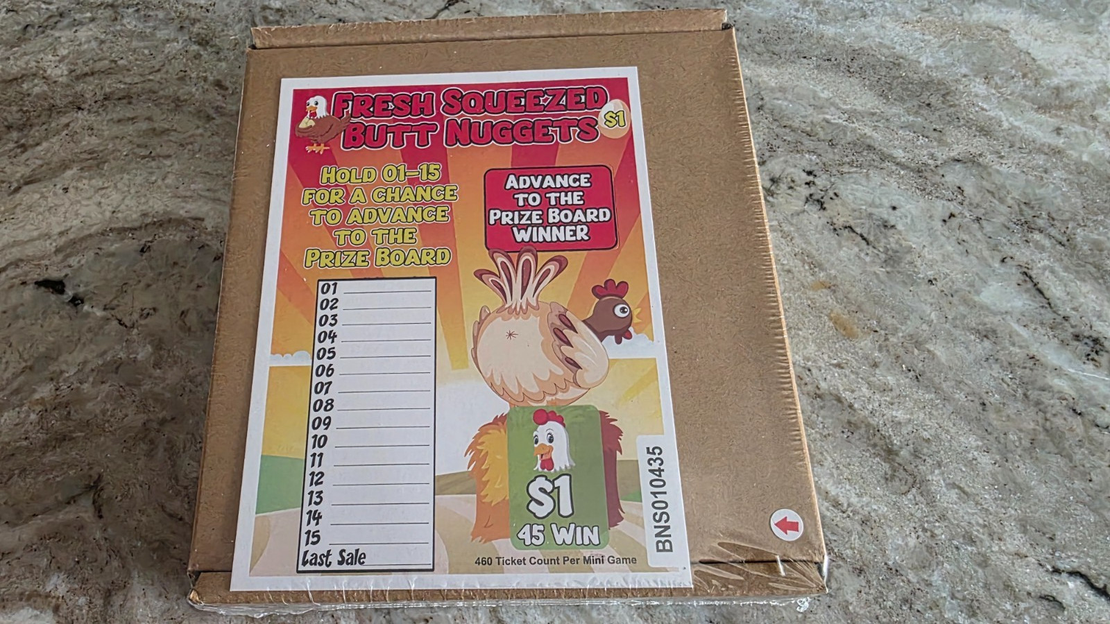Pull Tab Mini Game - 460 ct - Fresh Squeezed Butt Nuggets - SEALED